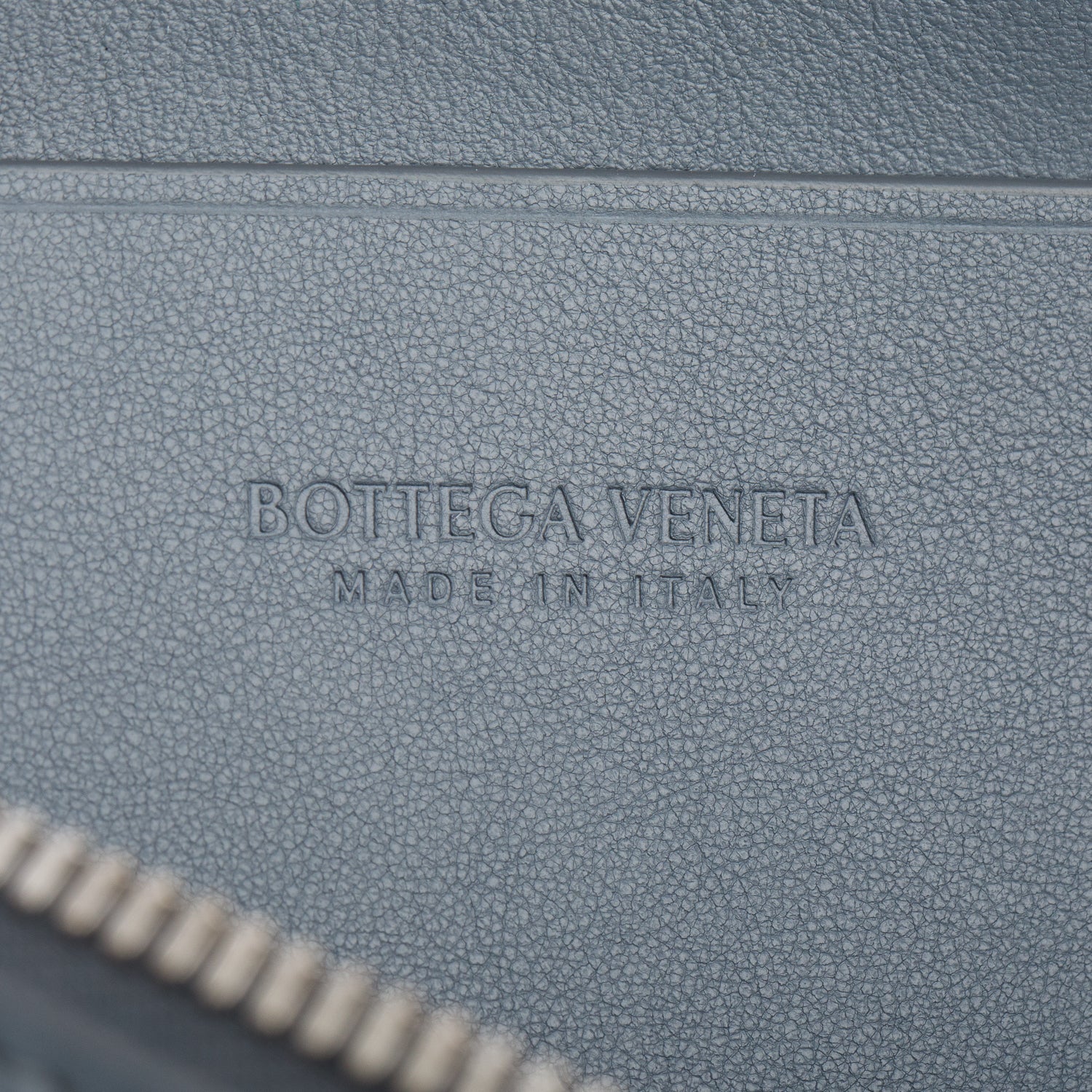 Bottega Veneta Grey Nappa Max Intrecciato Large Cassette Flat Zip Pouch