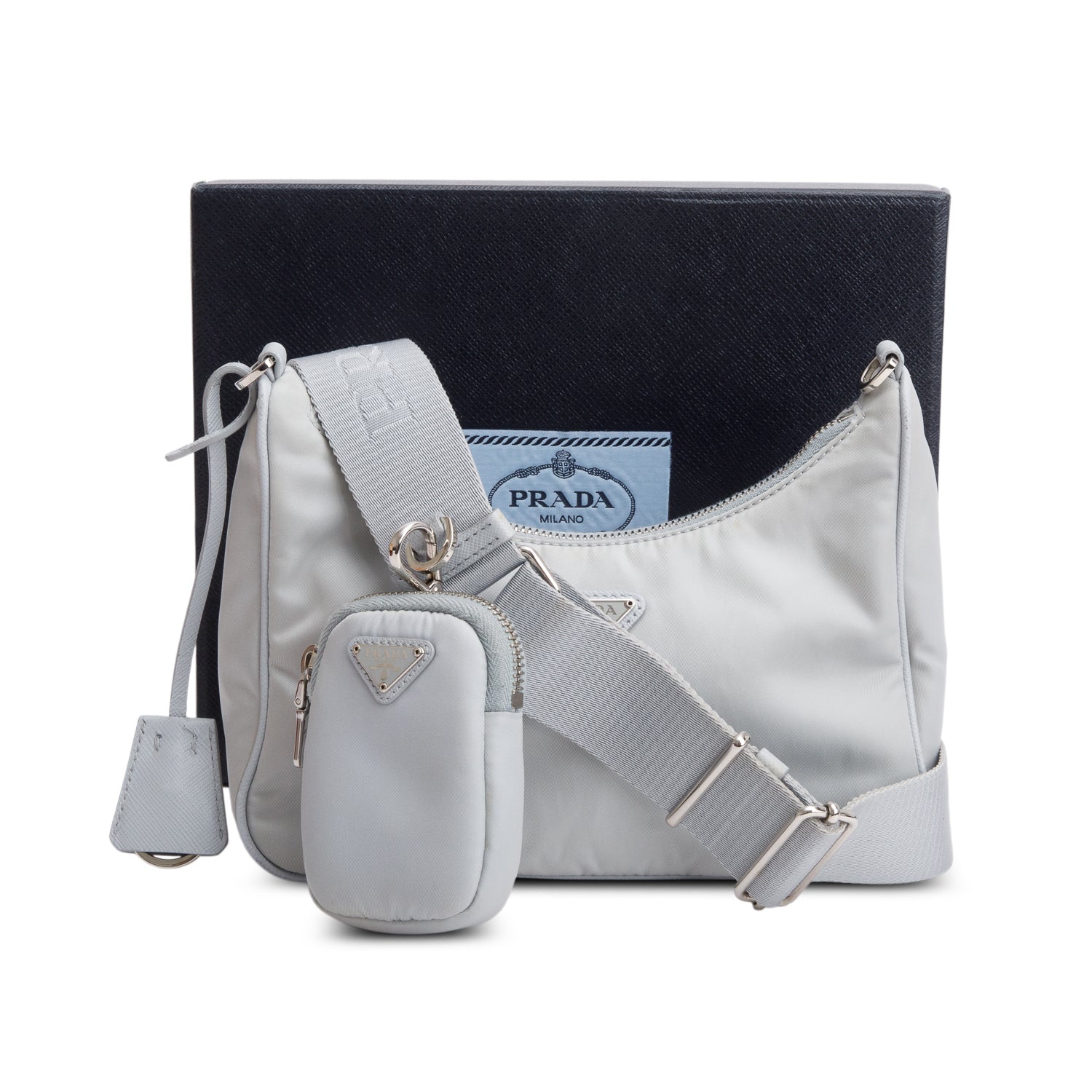 Prada Blue Re-Edition 2005 Re-Nylon Bag w/ Box