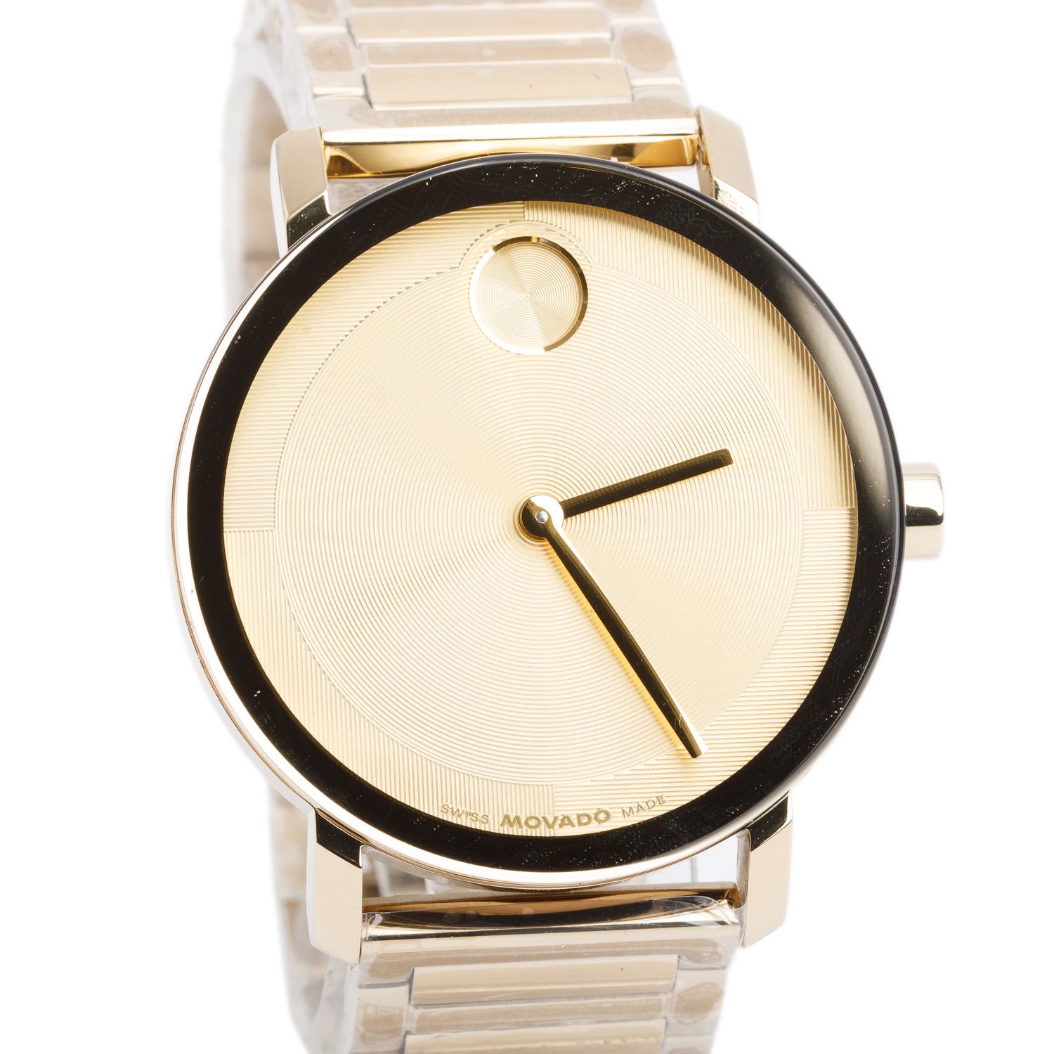 Movado Gold Plated Stainless Steel Bold Evolution 40 MM Quartz Watch w/ Box