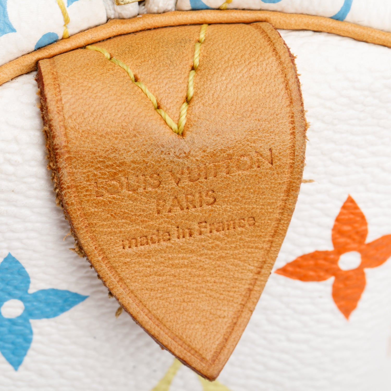 Louis Vuitton White Multicolor Speedy 40