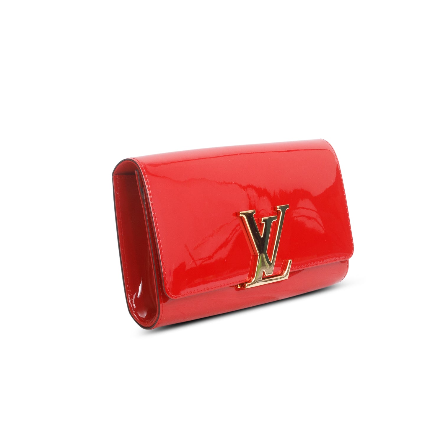 Louis Vuitton Red Vernis Louise Clutch