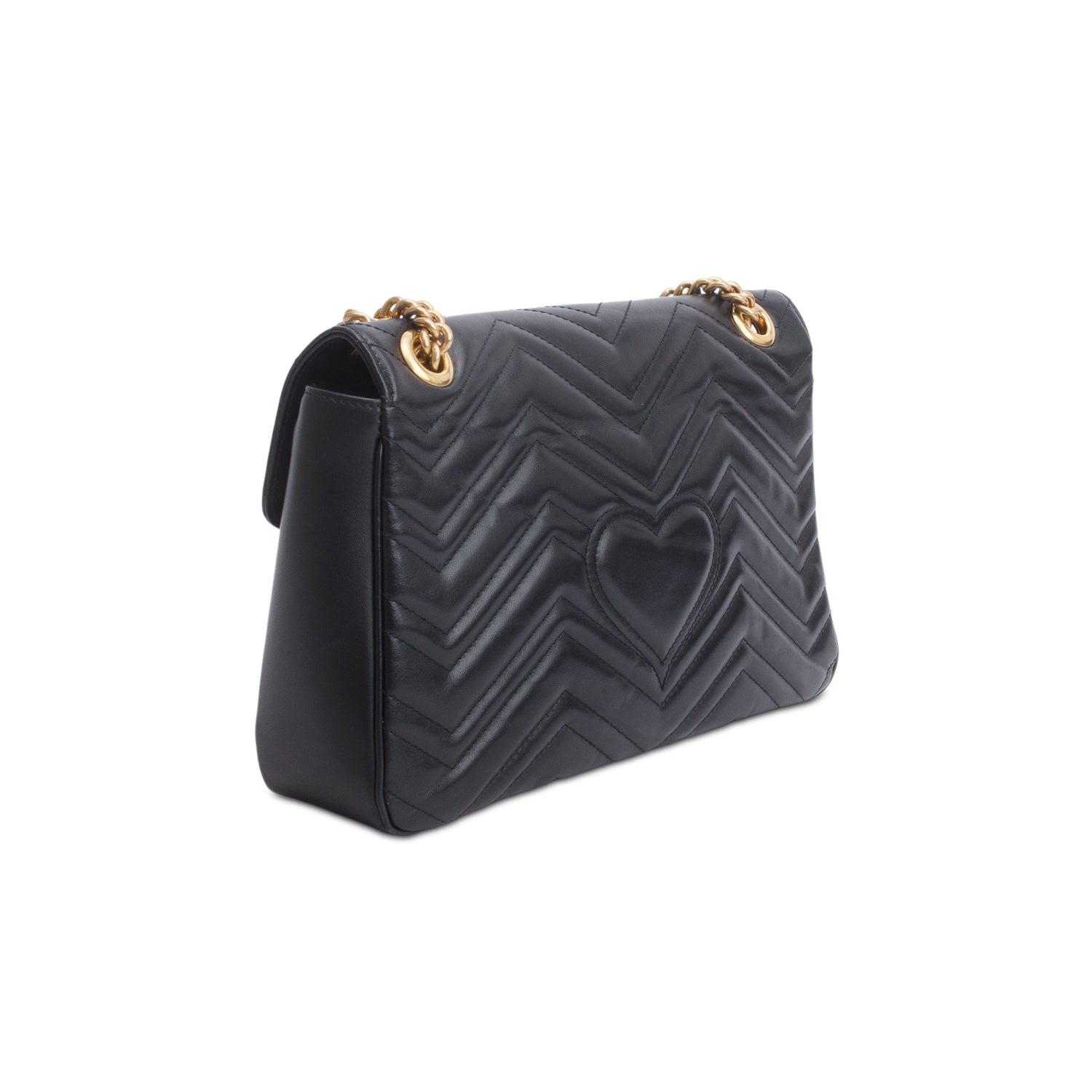 Gucci Black GG Marmont Matelasse Medium Shoulder Bag