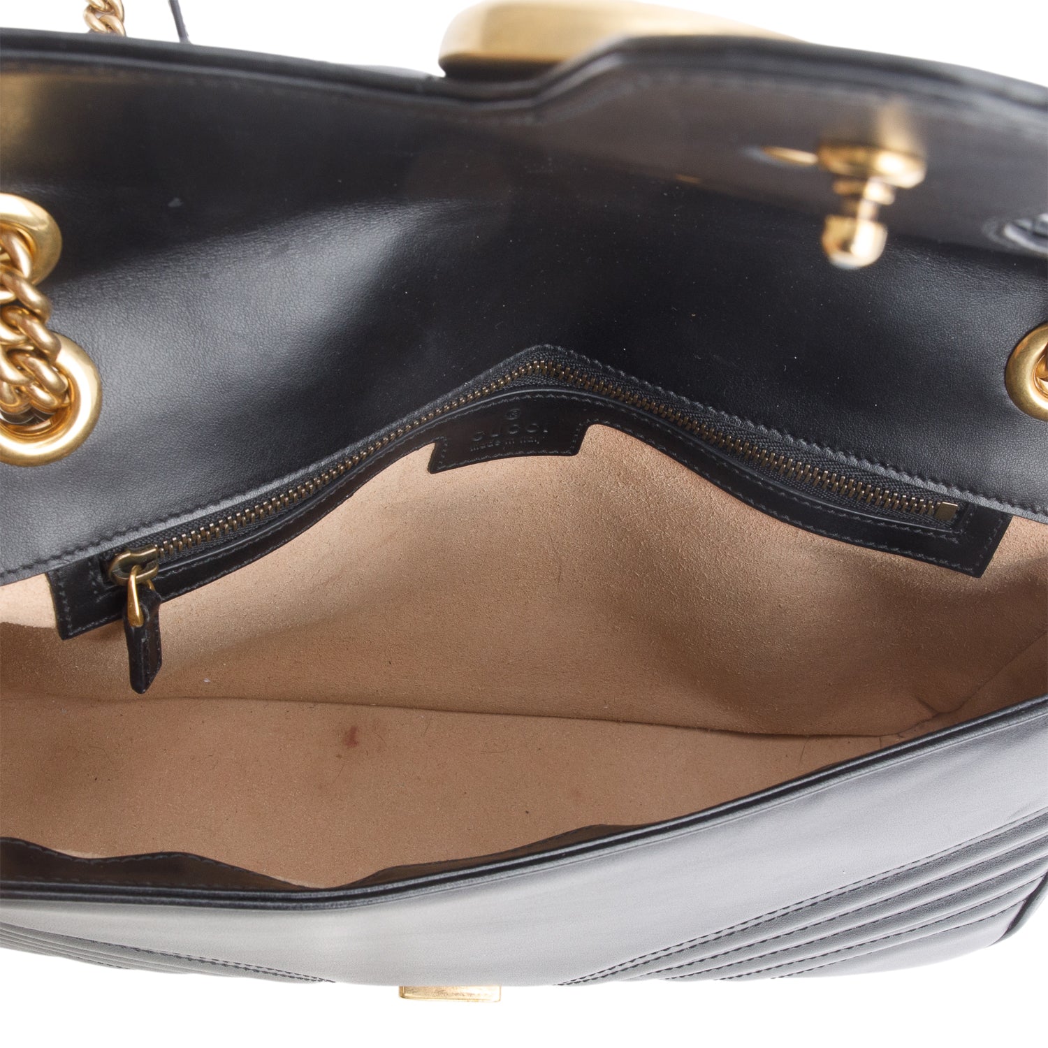 Gucci Black GG Marmont Matelasse Medium Shoulder Bag