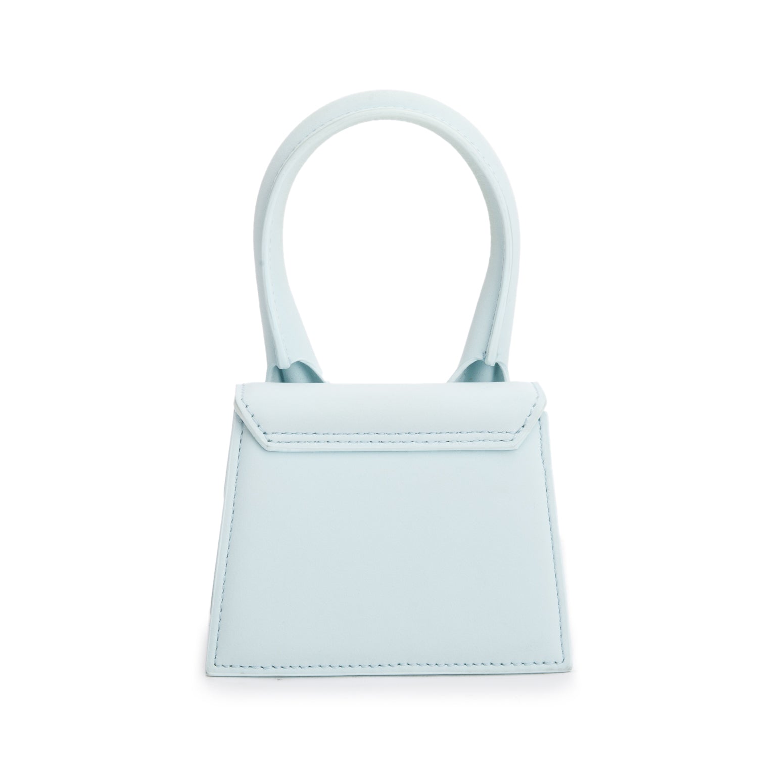 Jacquemus Blue Calfskin Leather Mini Signature Le Chiquito Handle Bag w/ Strap