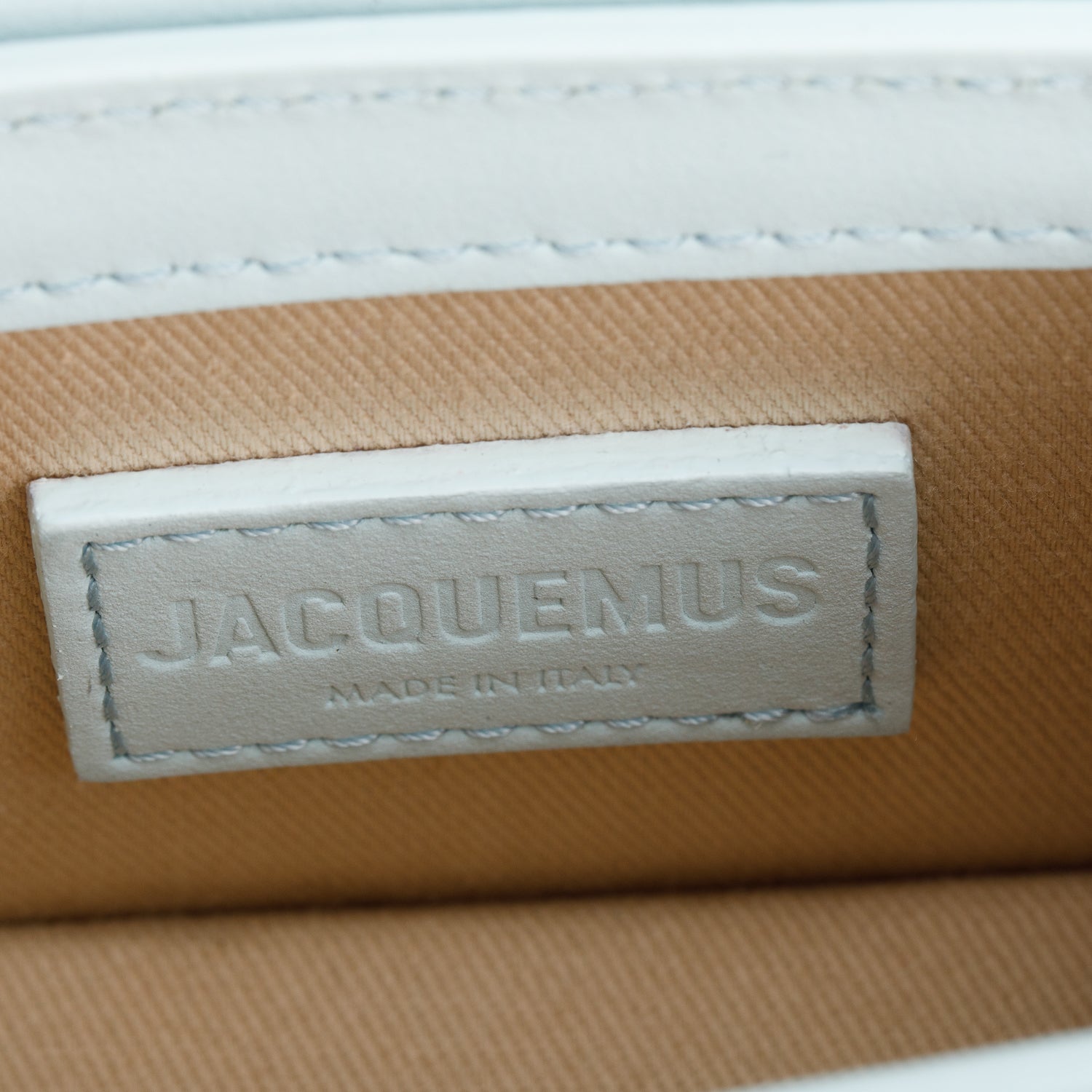 Jacquemus Blue Calfskin Leather Mini Signature Le Chiquito Handle Bag w/ Strap