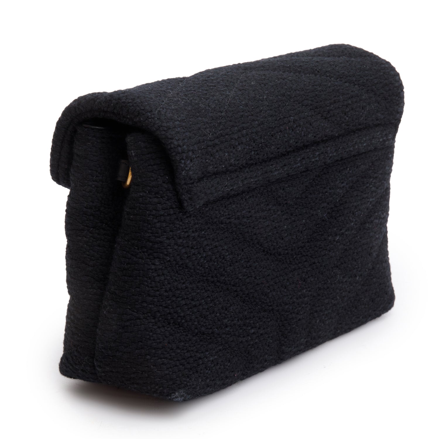 Saint Laurent 2023 Black Tweed Y Quilted Monogram Toy Loulou Crossbody Bag