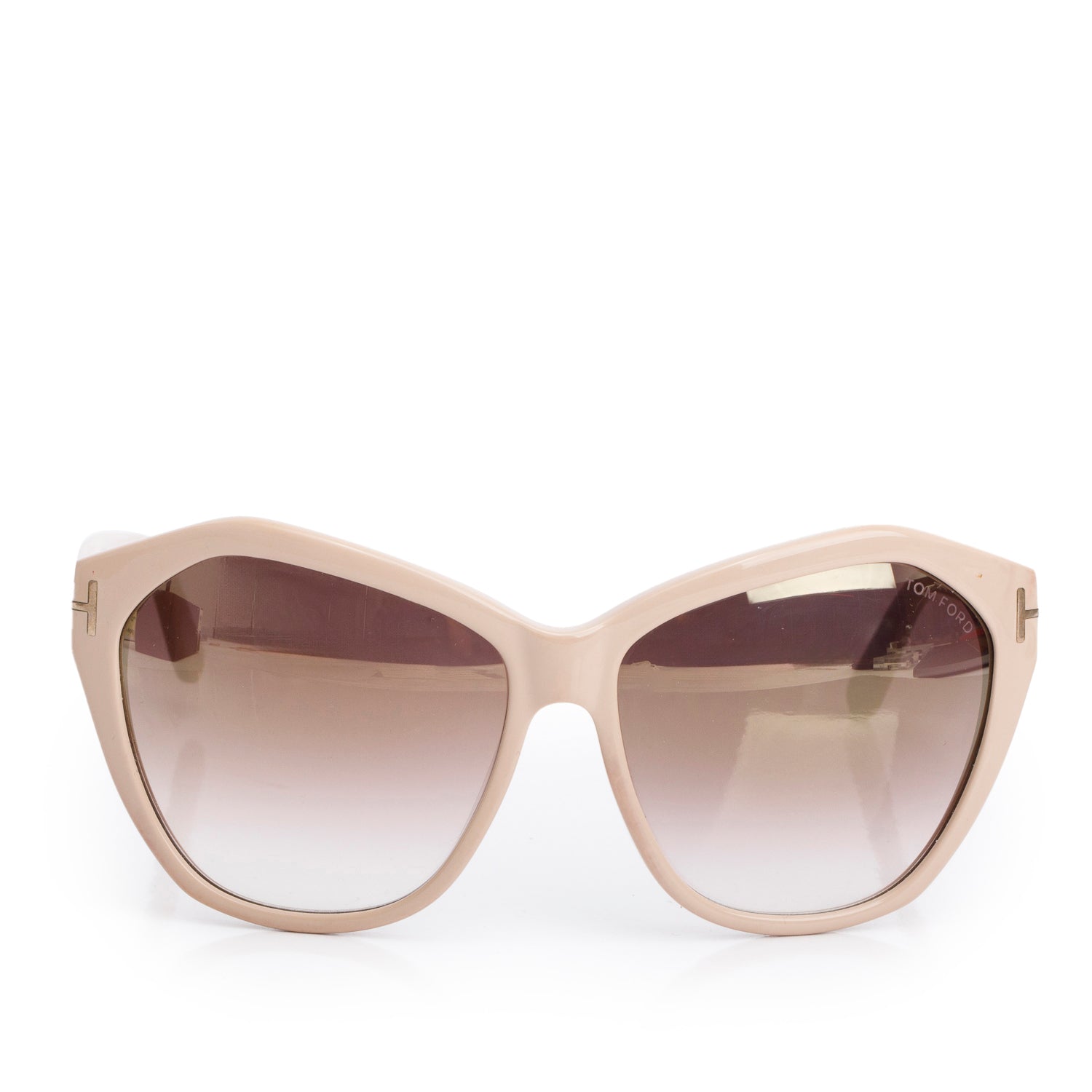 Tom Ford TF317 Pink Acetate Angelina Mirrored Square Sunglasses w/ Case