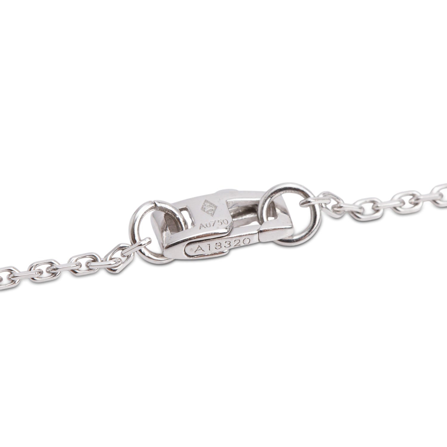 Louis Vuitton 18k White Gold Pave Diamond Blossom Sun Pendant Necklace w/ Box