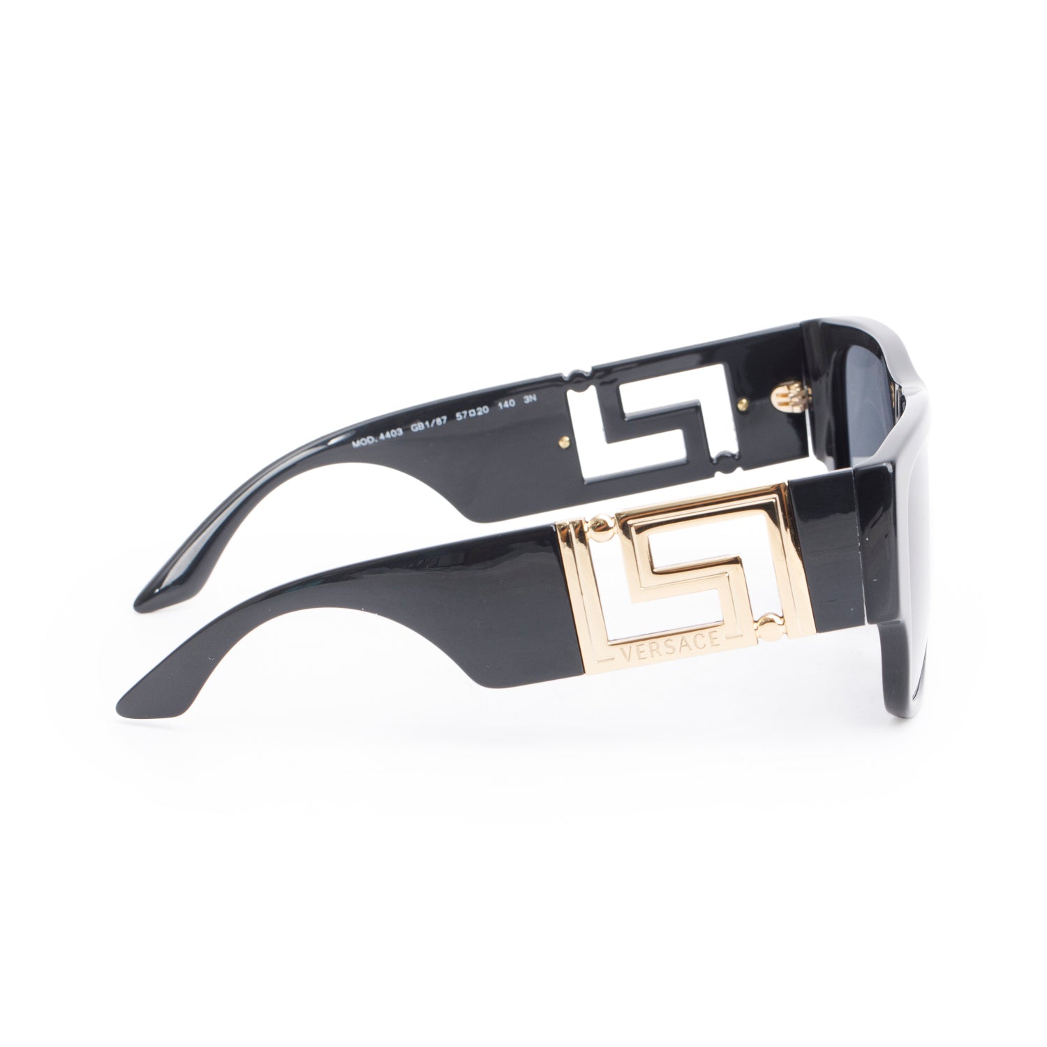 Versace VE4403 Black Acetate Rectangle Sunglasses