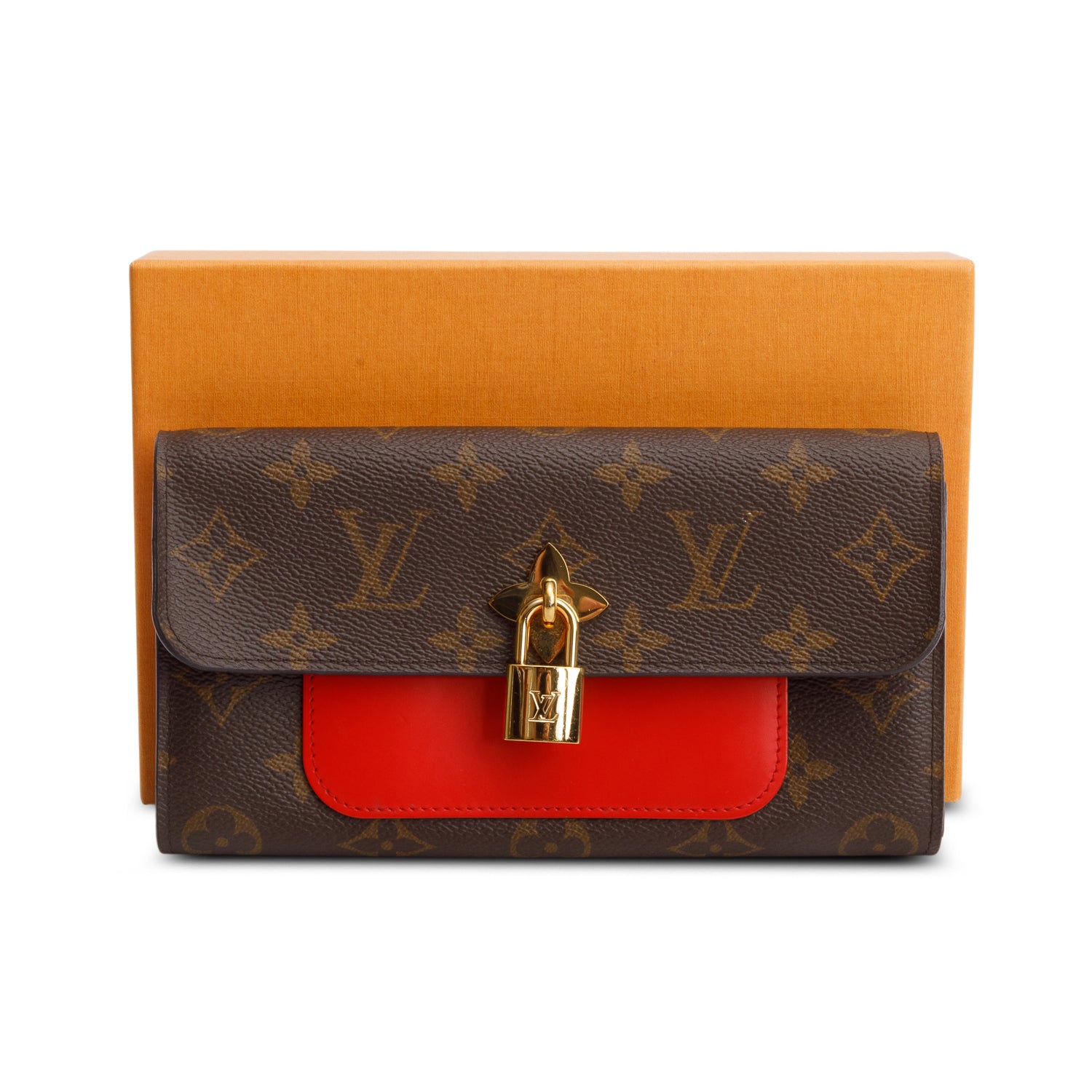 Louis Vuitton Monogram Flower Lock Wallet w/ Box & Receipt