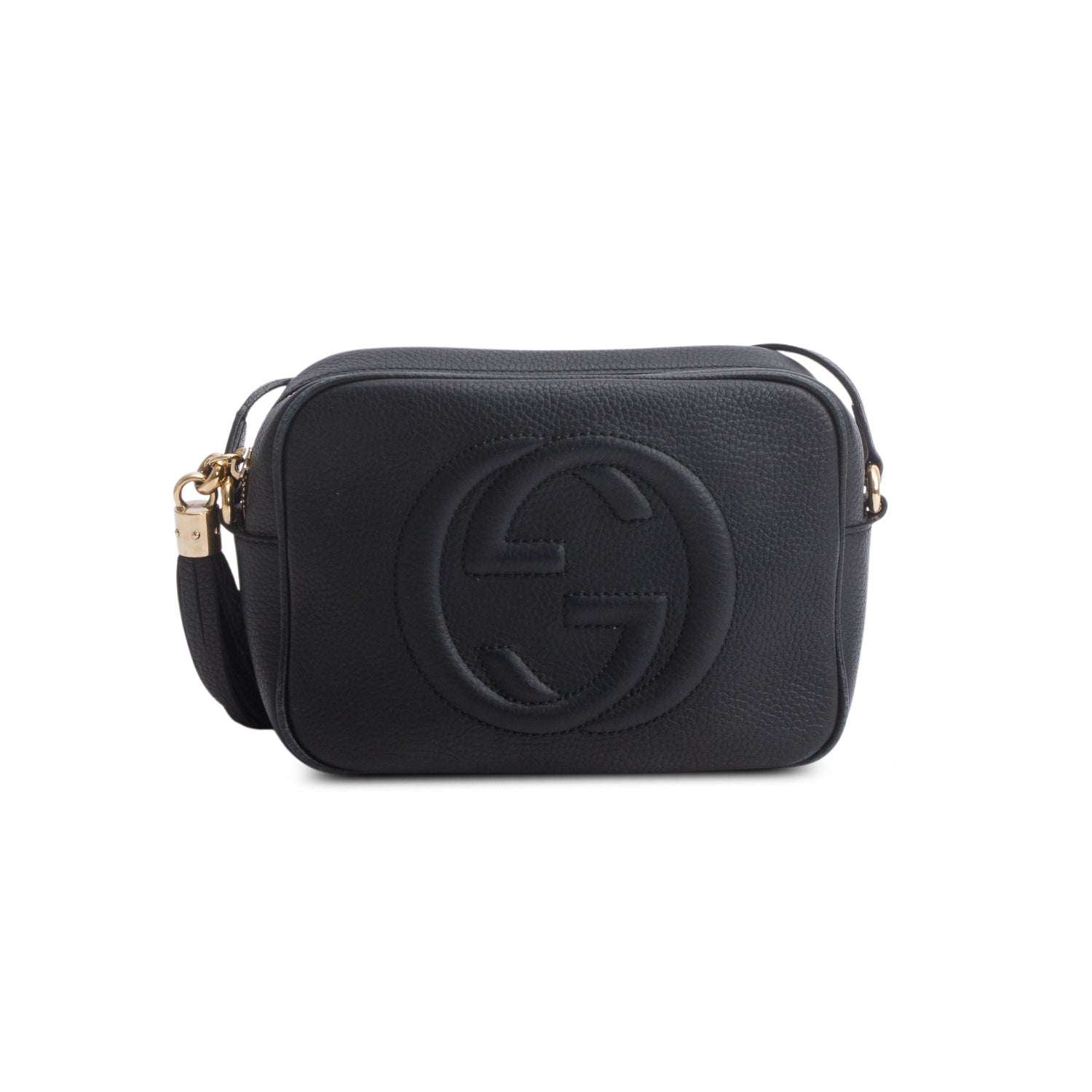 Gucci Black Pebbled Calfskin Leather Small Soho Disco Bag