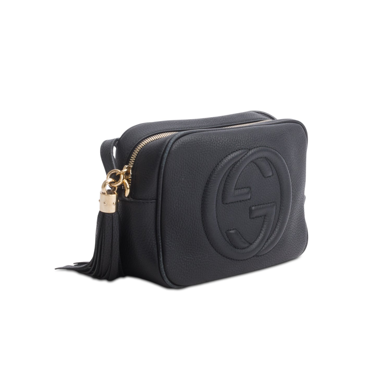 Gucci Black Pebbled Calfskin Leather Small Soho Disco Bag