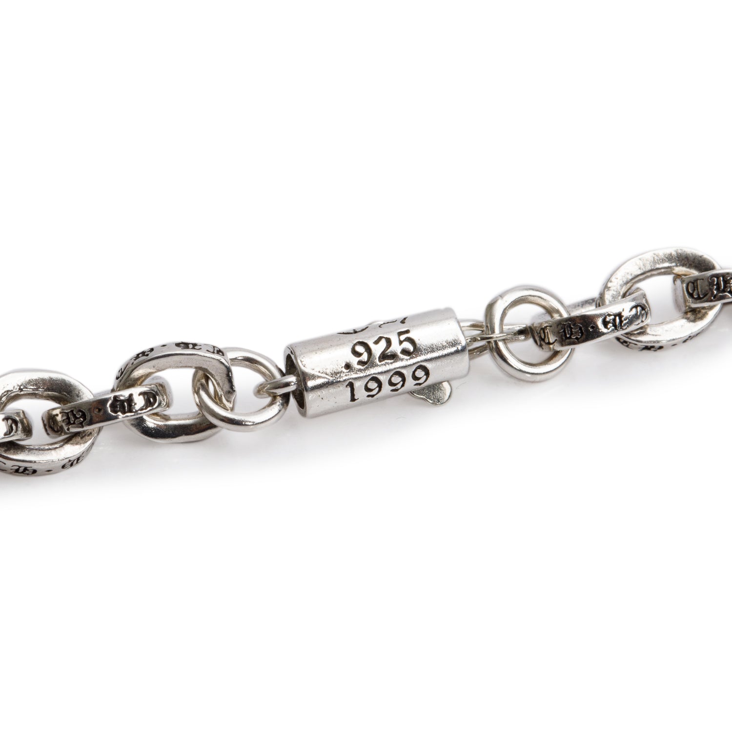 Chrome Hearts Sterling Silver Paper Chain Necklace w/ Box