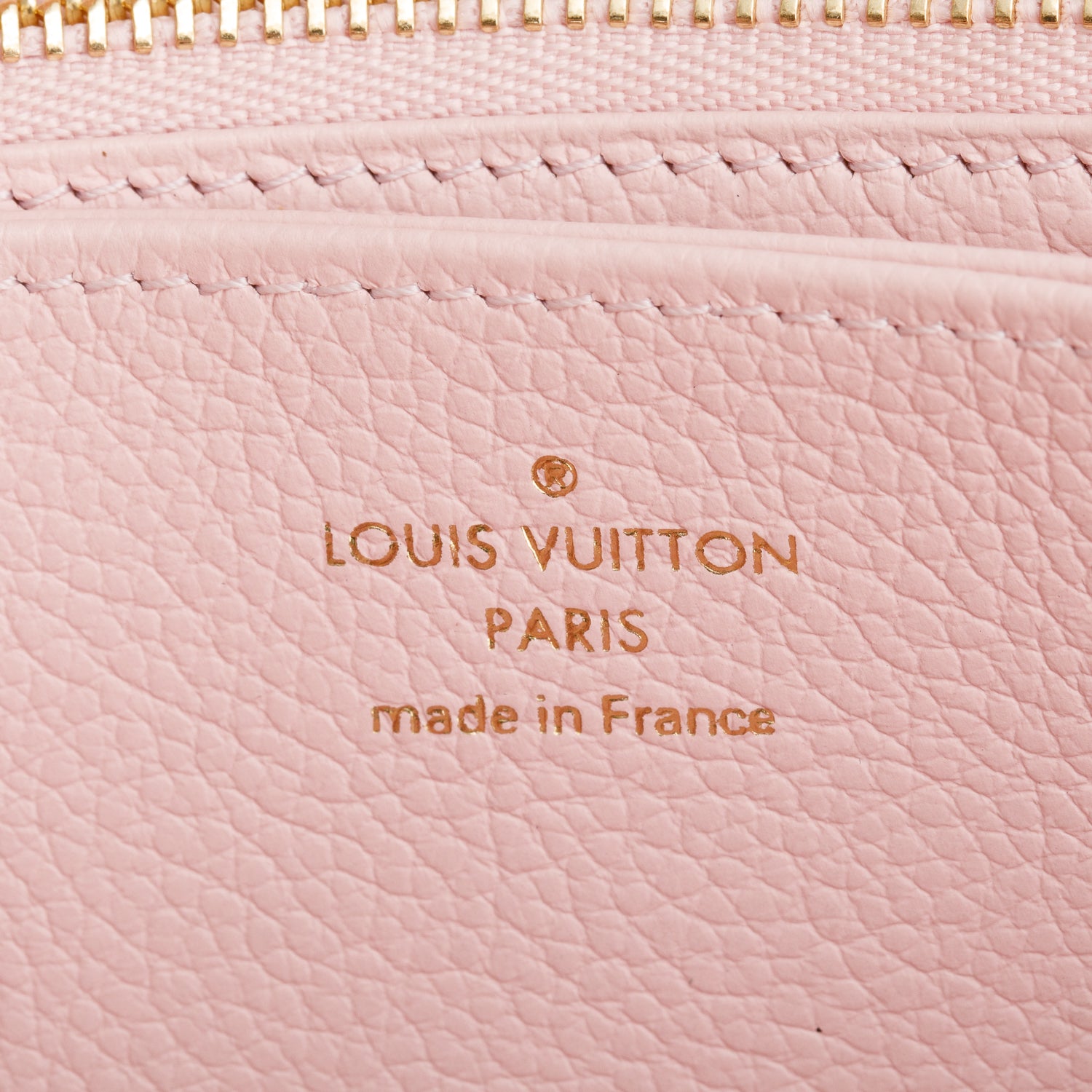 Louis Vuitton Pink Monogram Empreinte Broderie Leather Zippy Wallet w/ Box