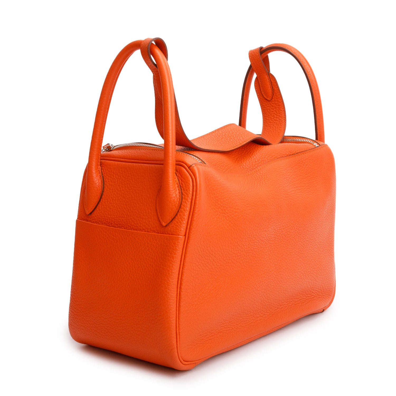 Hermes Feu Taurillon Clemence Leather Lindy 30 w/ Box