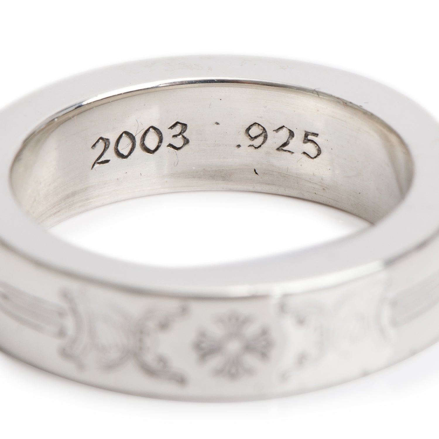 Chrome Hearts Sterling Silver 'Dagger' Spacer 6 MM Band Ring, Size 7
