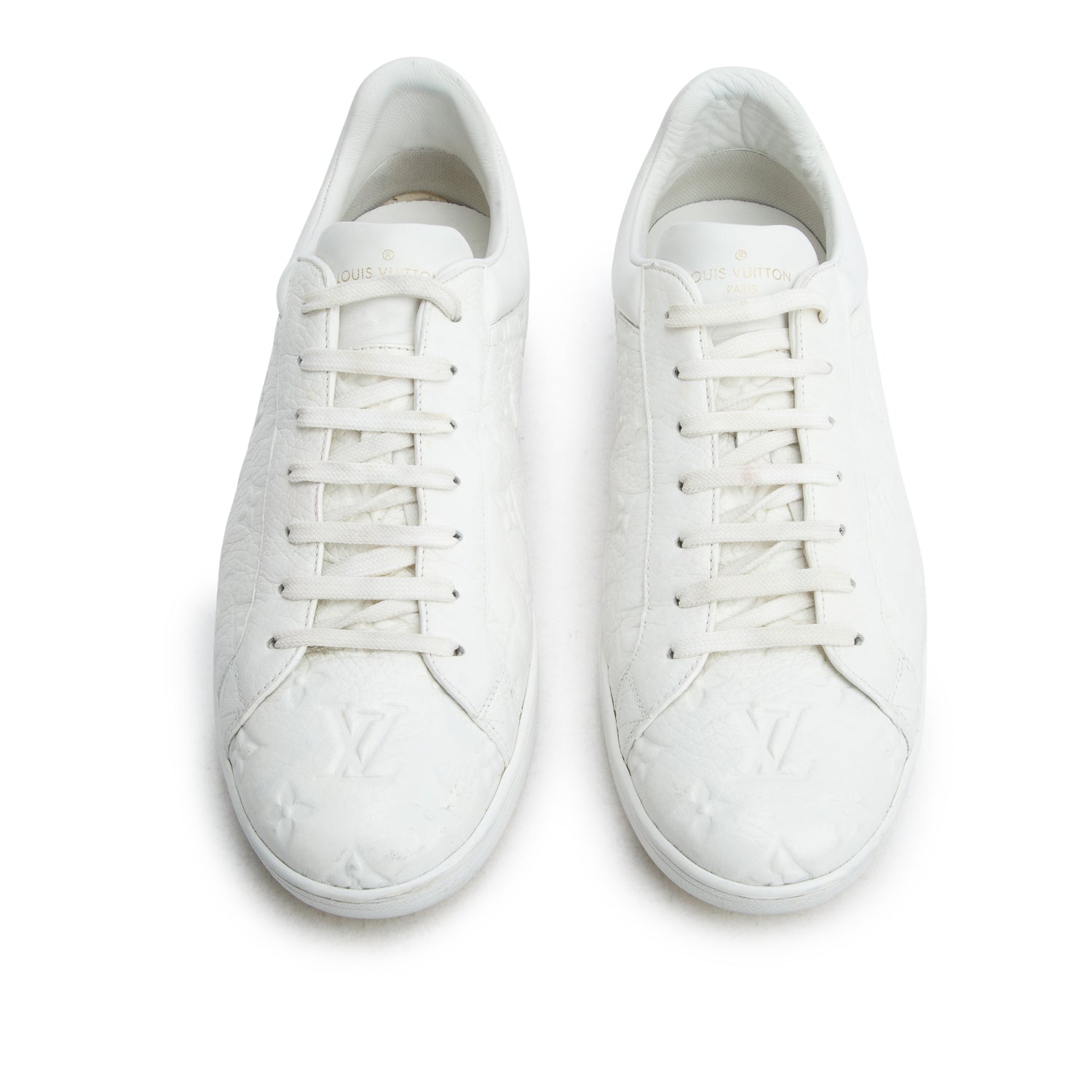 Louis Vuitton White Monogram Luxembourg Sneaker, Men's Size 11