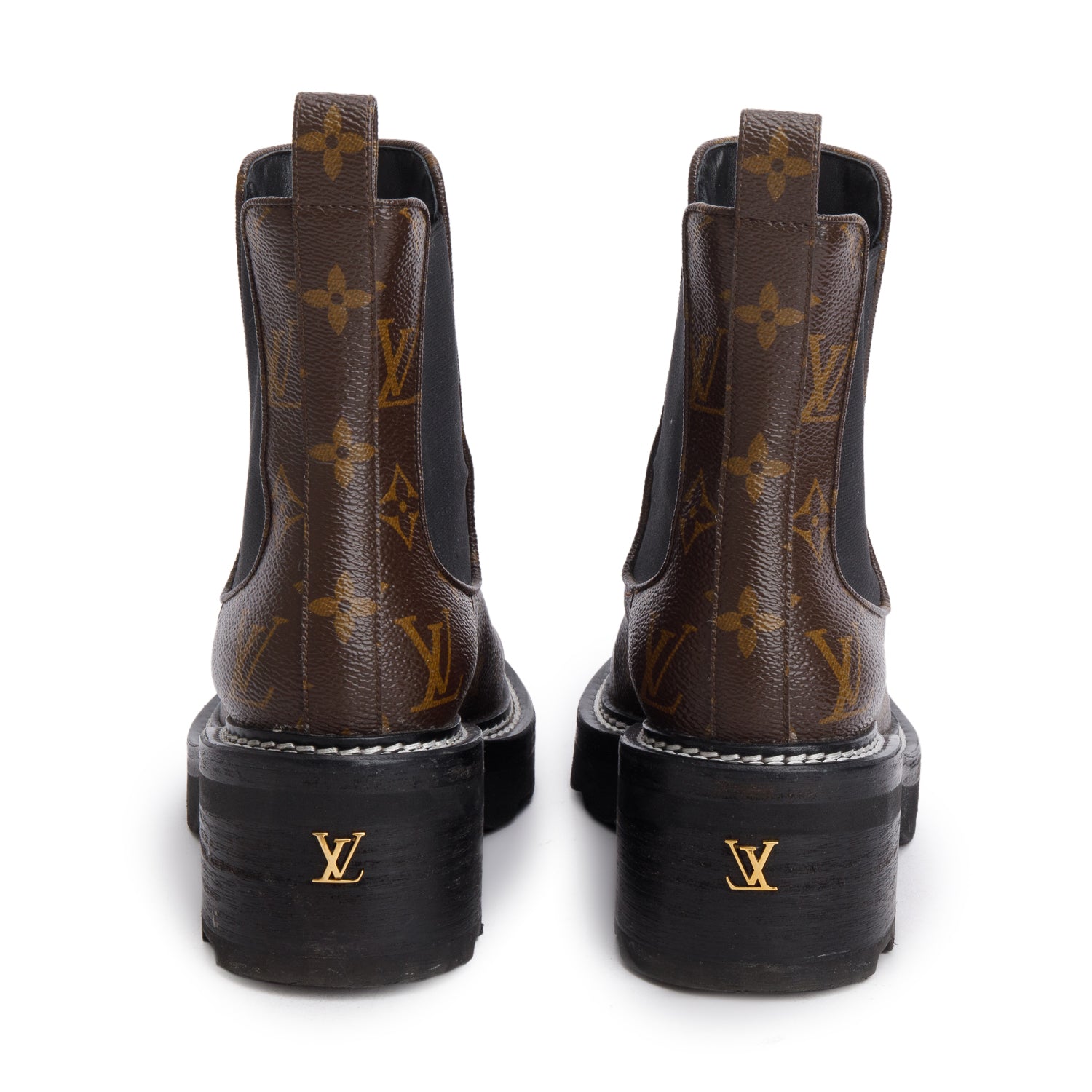 Louis Vuitton 2020 Monogram Beaubourg Chelsea Boot, Size 36