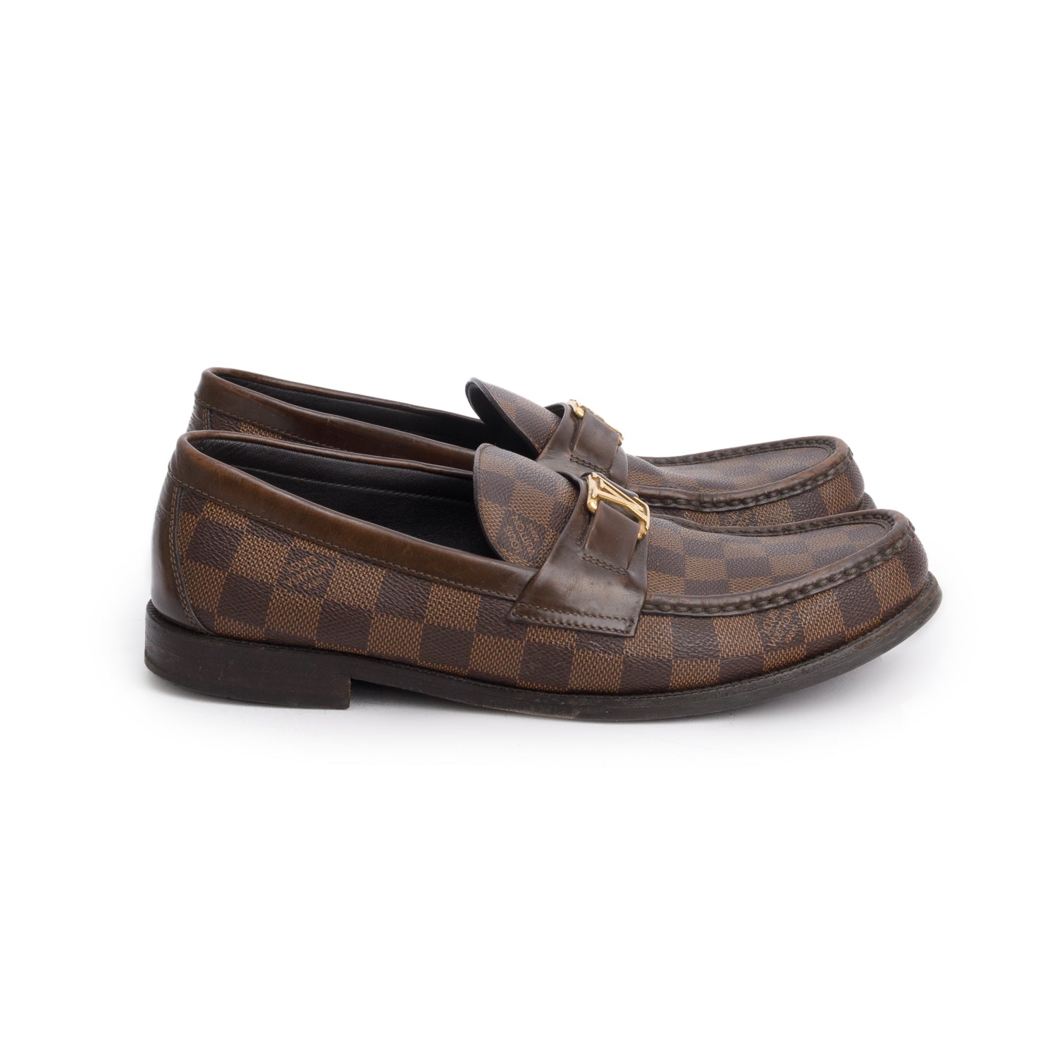 Louis Vuitton Damier Ebene Major Loafer, Men's Size 8