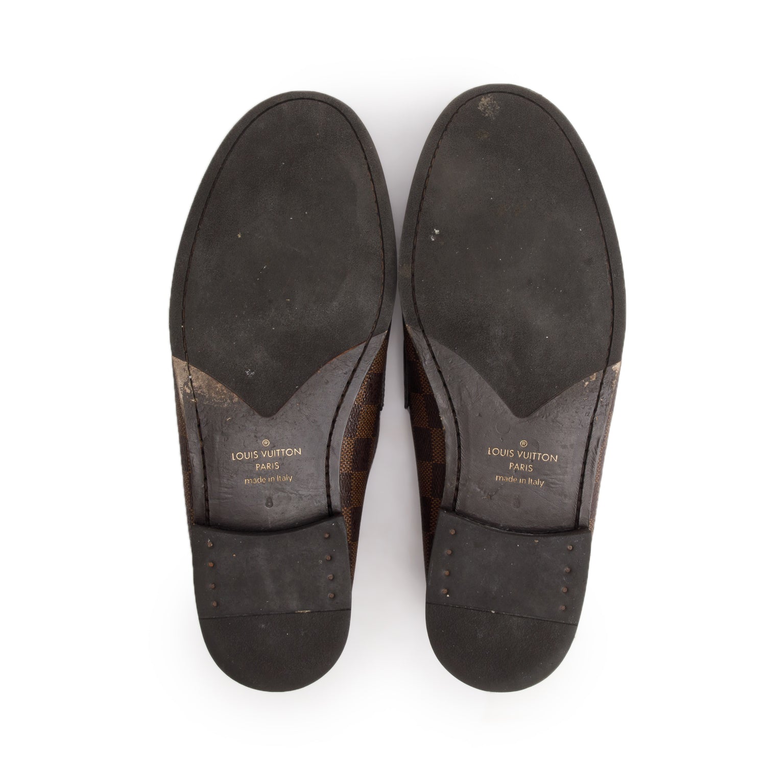 Louis Vuitton Damier Ebene Major Loafer, Men's Size 8