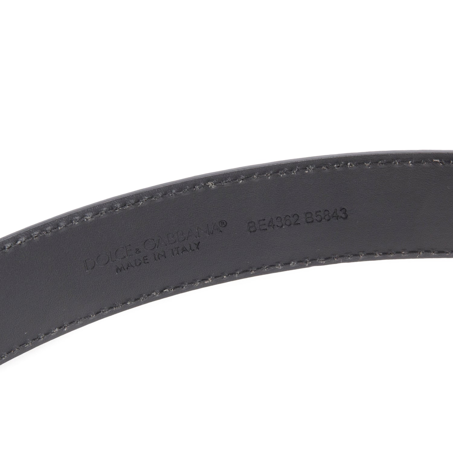 Dolce & Gabbana Black Leather DG Logo Belt, 100