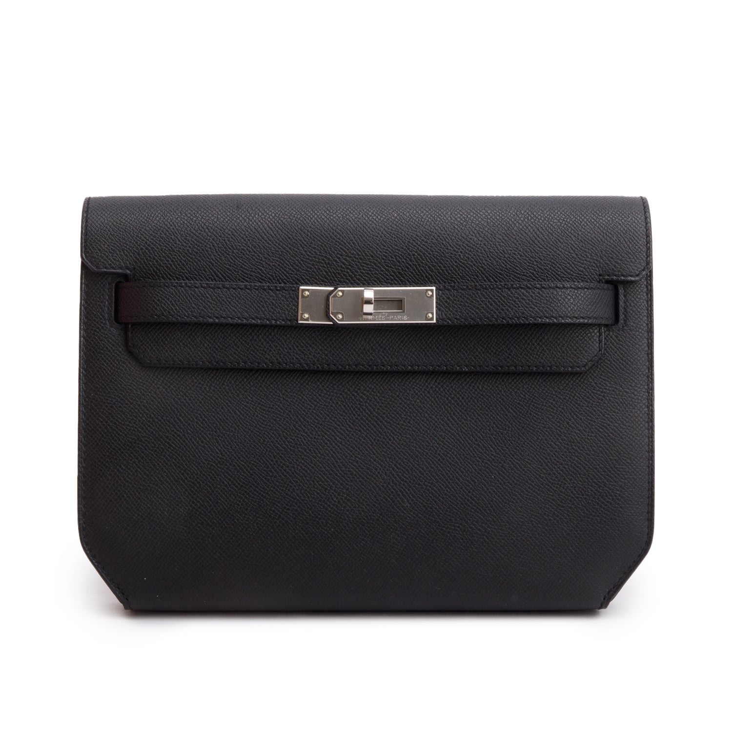 Hermes 2025 Noir Togo Kelly Depeches 25 Pouch w/ Box