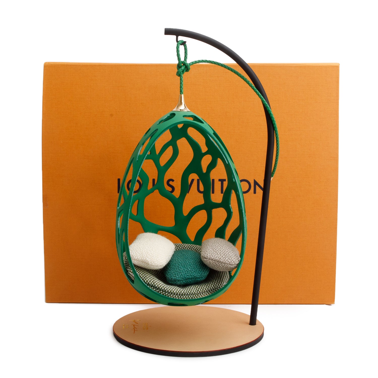 Louis Vuitton x Campana Brothers Limited Edition Green Cocoon Chair Figurine w/ Box