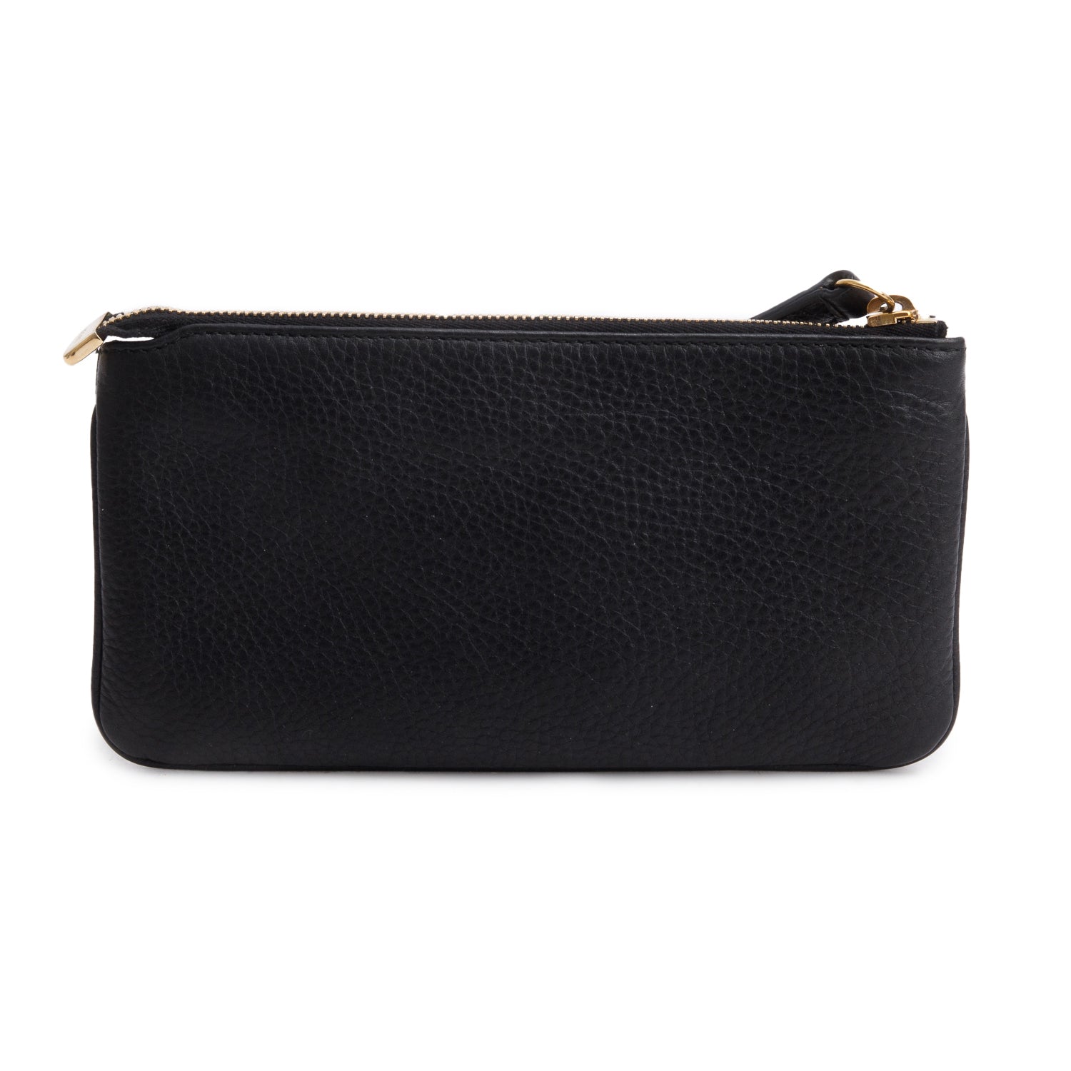 Gucci Black Pebbled Calfskin Soho Wristlet