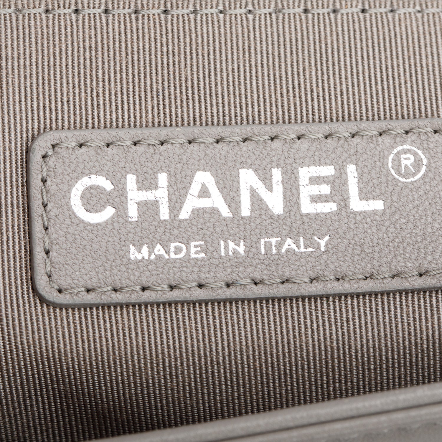 Chanel Grey Ombre Quilted Lambskin Leather Large Boy Bag w/ Authenticity Card