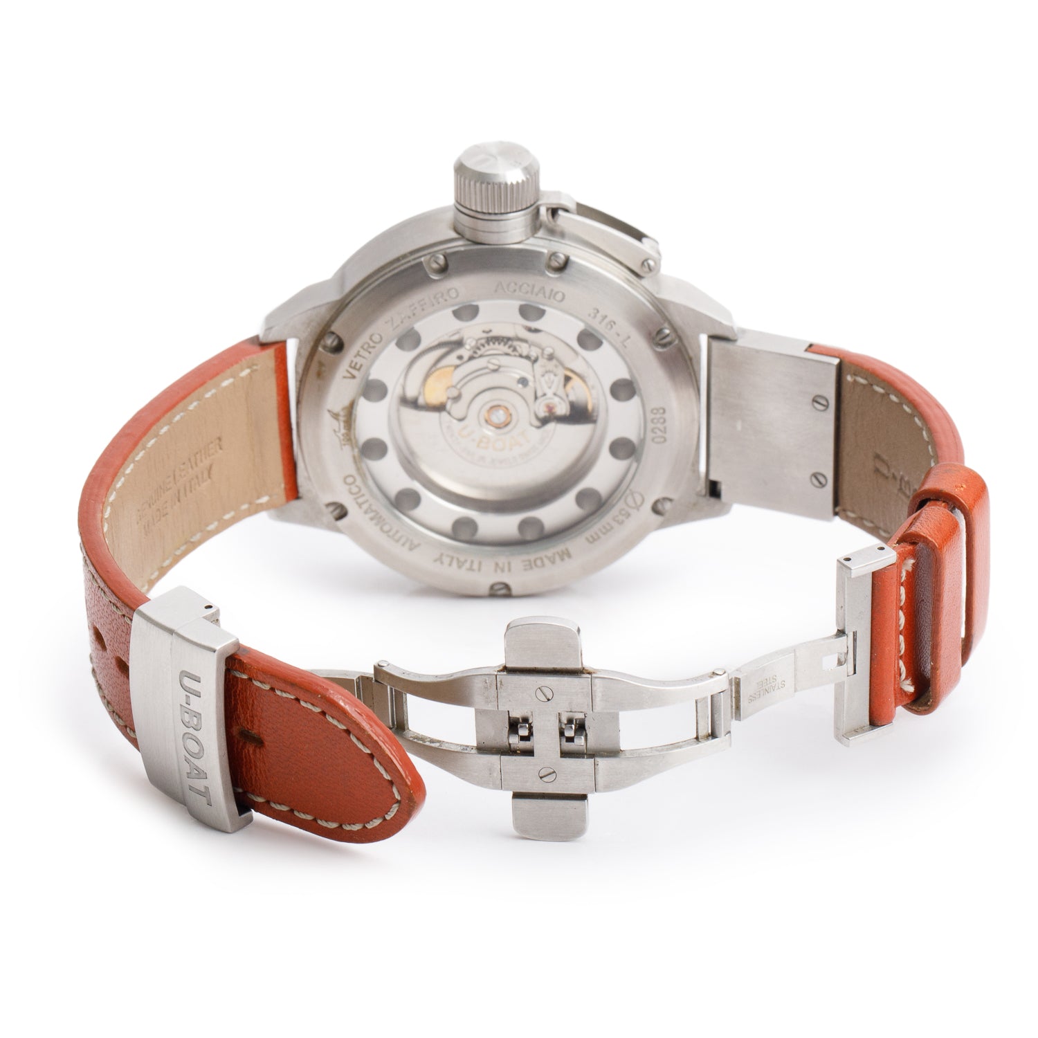 U-Boat Stainless Steel Classico 53 MM Automatic Watch w/ Box & Papers