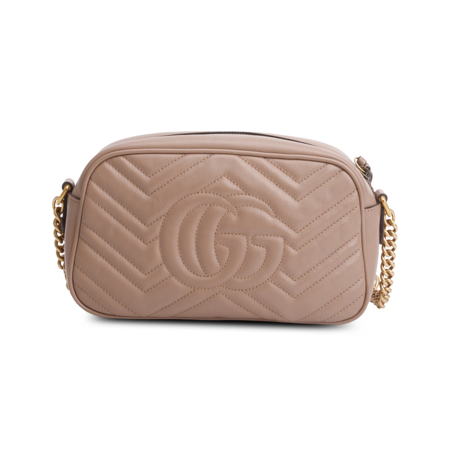 Gucci Beige GG Marmont Matelasse Small Camera Bag w/ Box