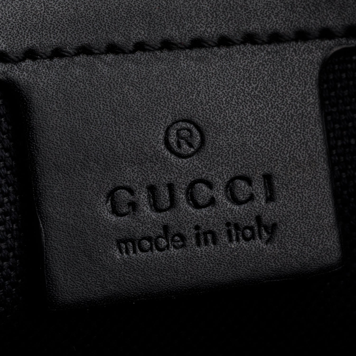 Gucci Black Soft GG Supreme Monogram Web Belt Bag w/ Box