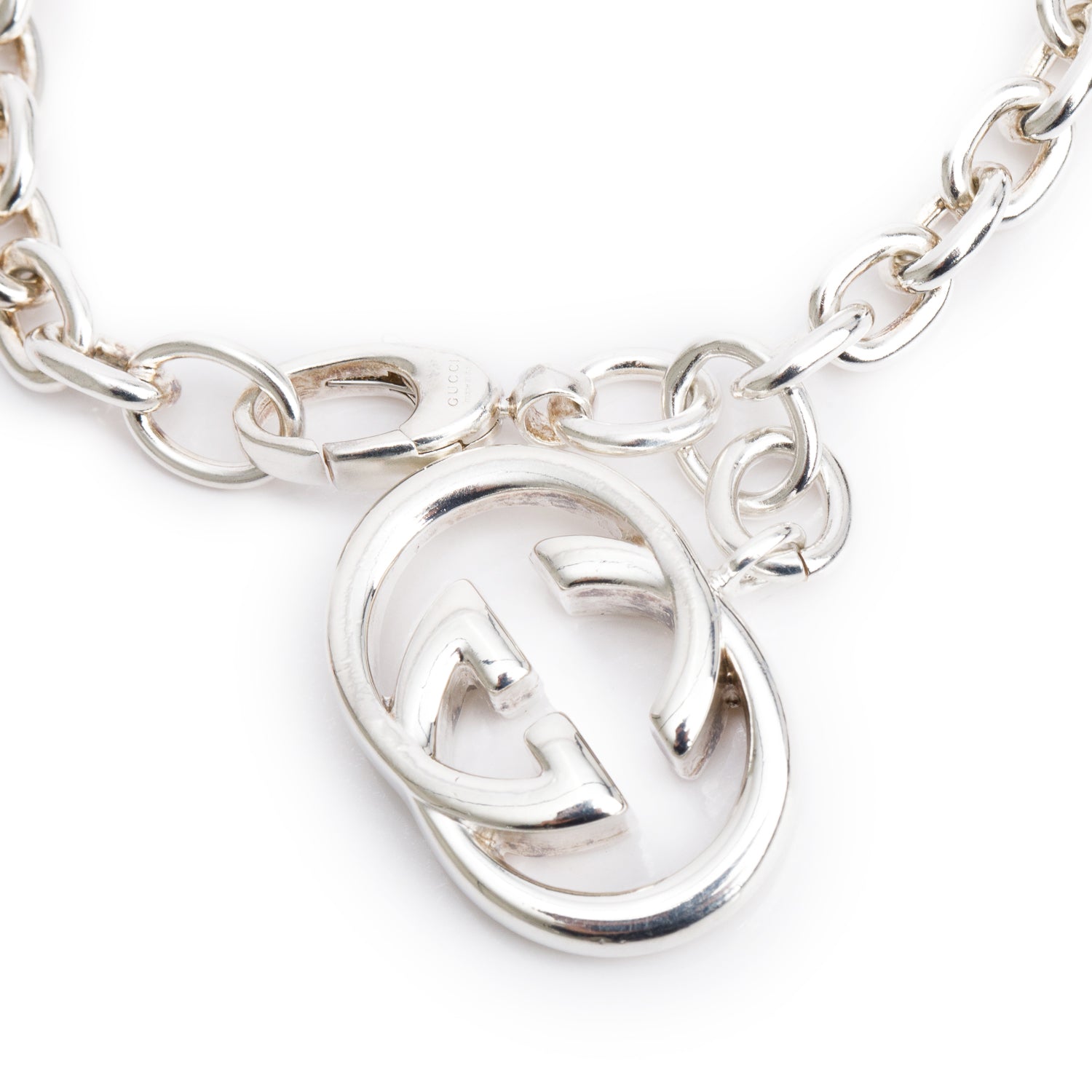 Gucci Sterling Silver Interlocking G Bracelet