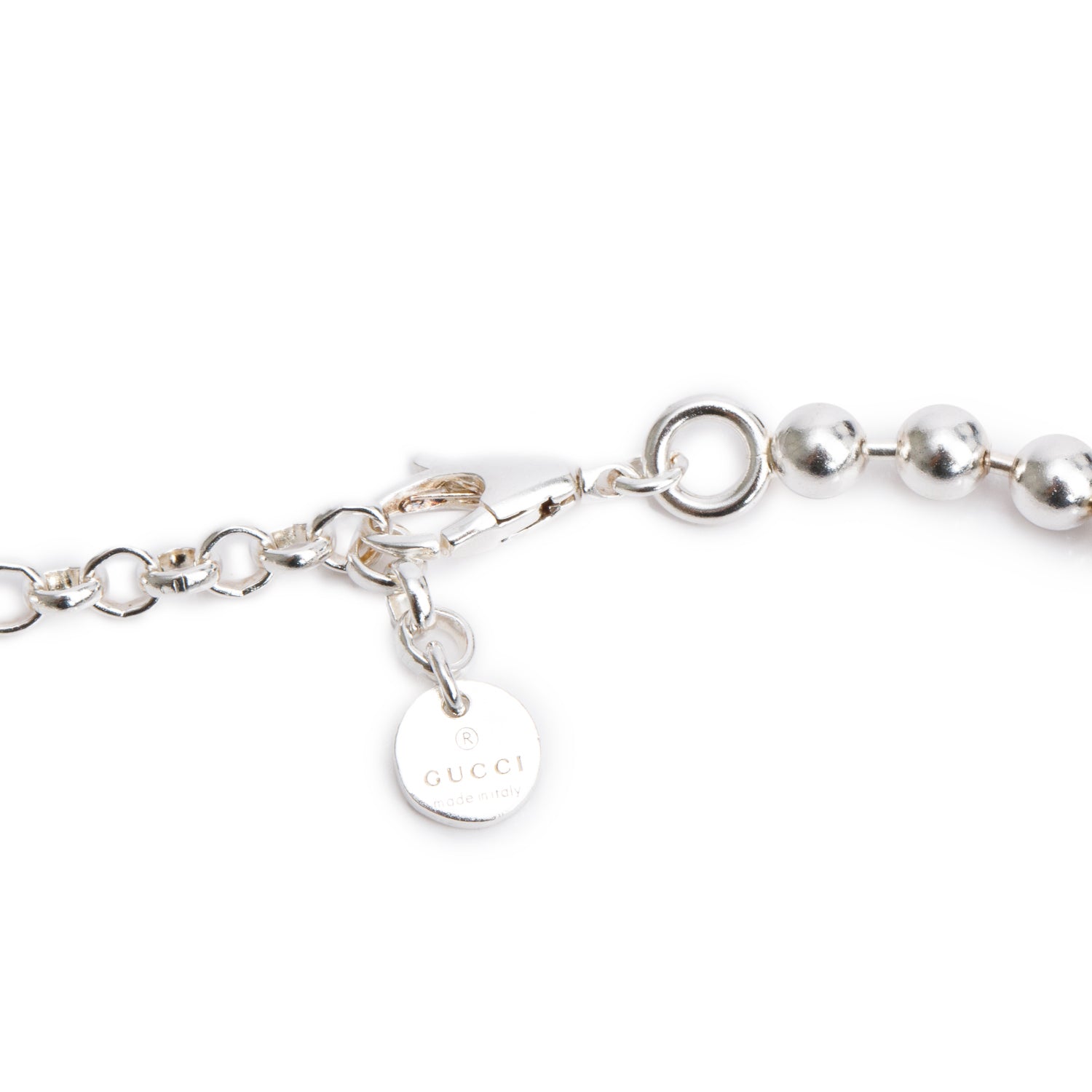 Gucci Sterling Silver Interlocking G Pendant Necklace