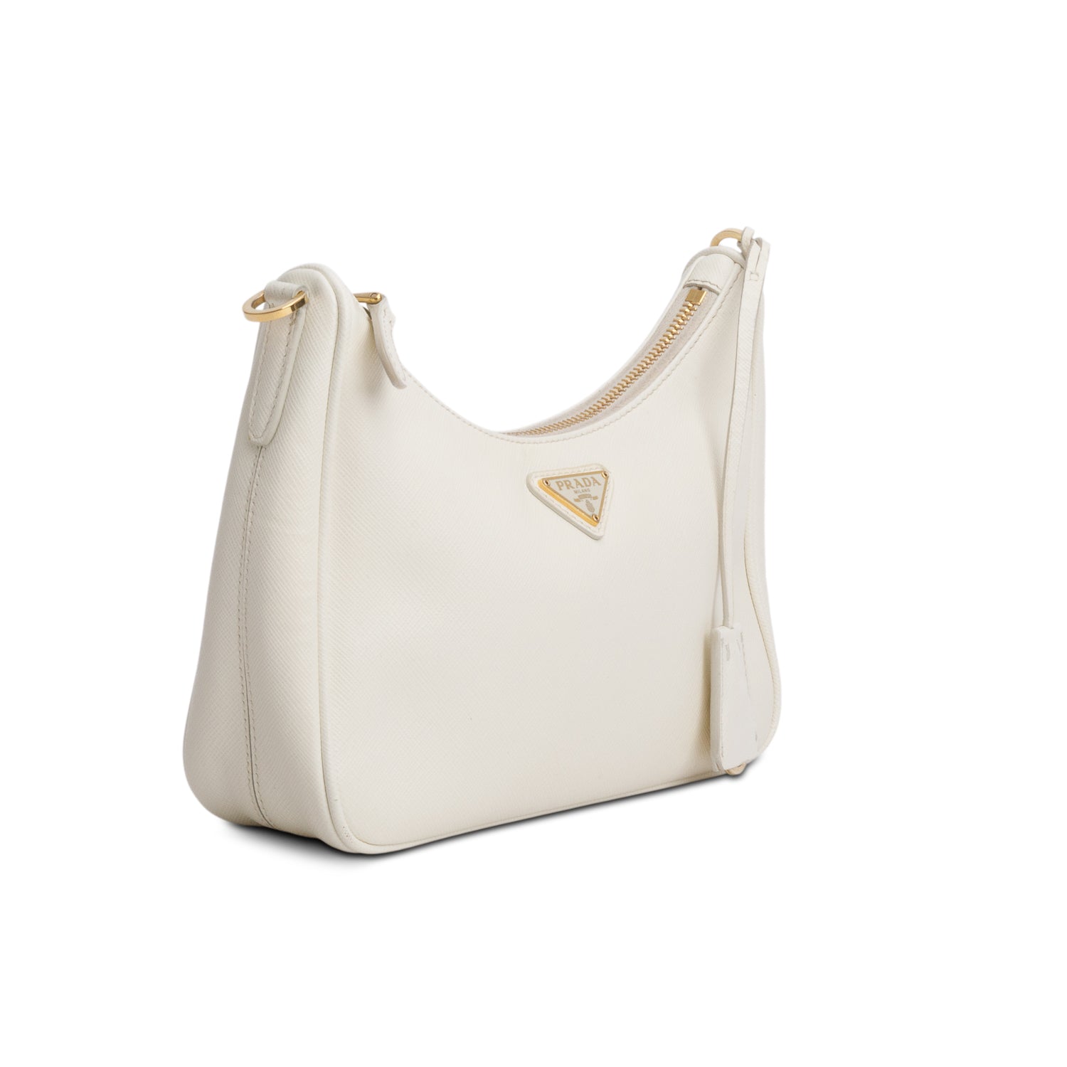 Prada Cream Saffiano Leather Re-Edition 2005 Shoulder Bag