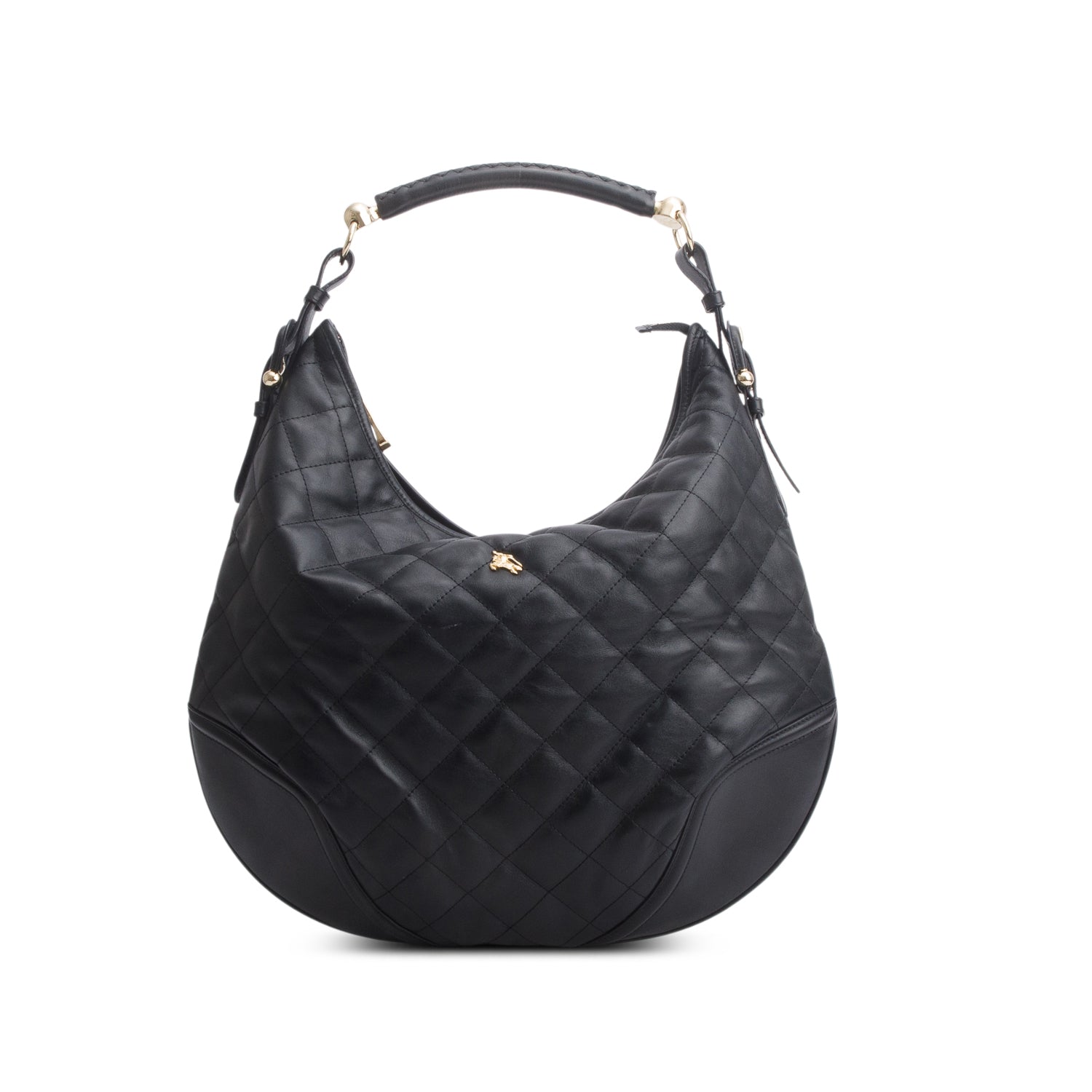 Burberry Black Quilted Leather Hoxton Hobo