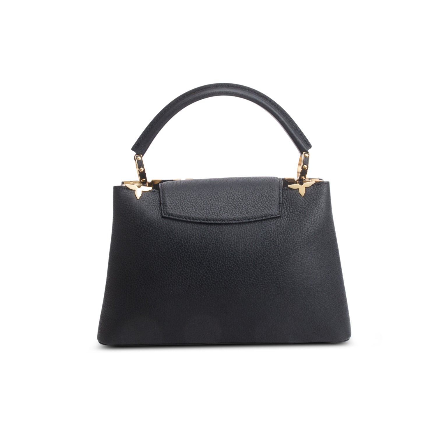 Louis Vuitton Black Taurillon Flower Crown Capucines MM w/ Strap