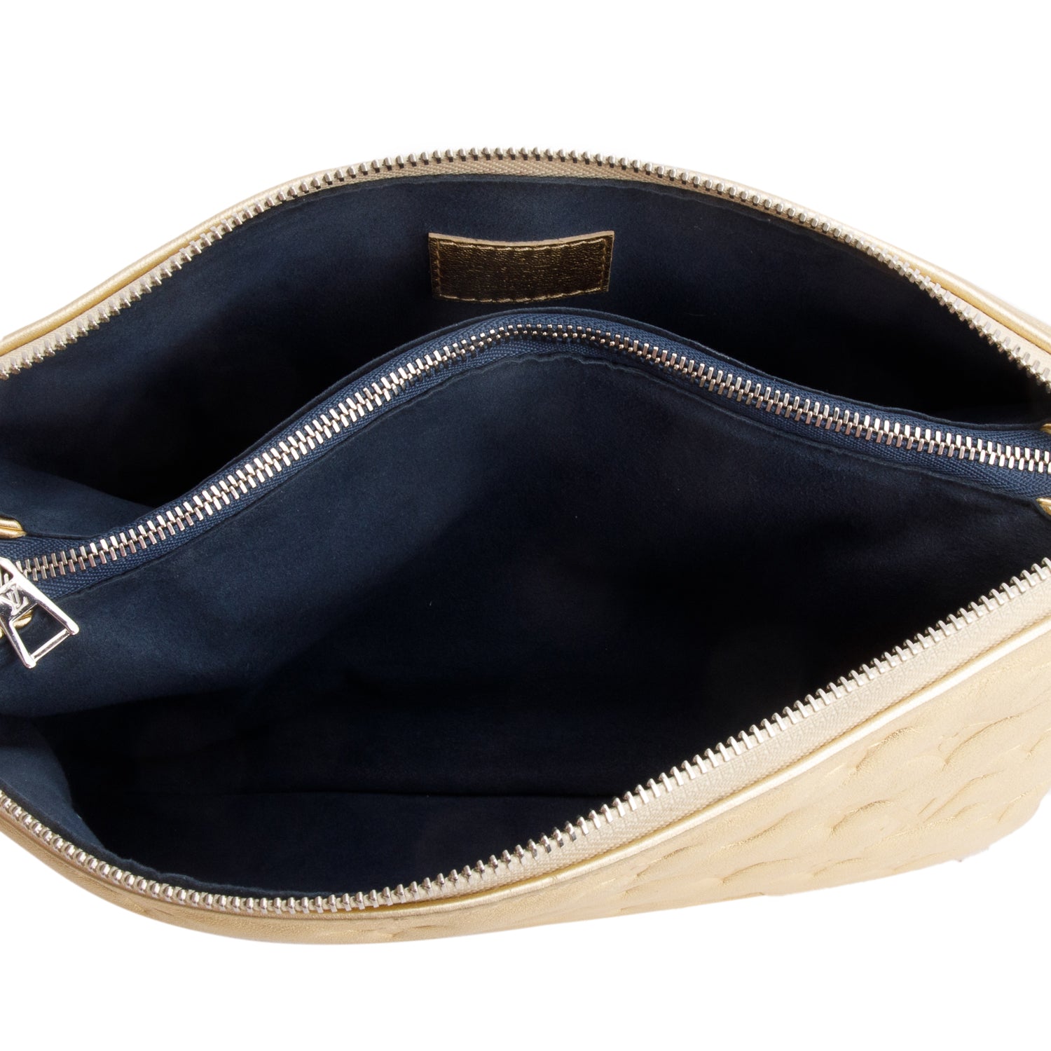 Louis Vuitton Gold Monogram Embossed Lambskin Leather Coussin PM w/ Straps