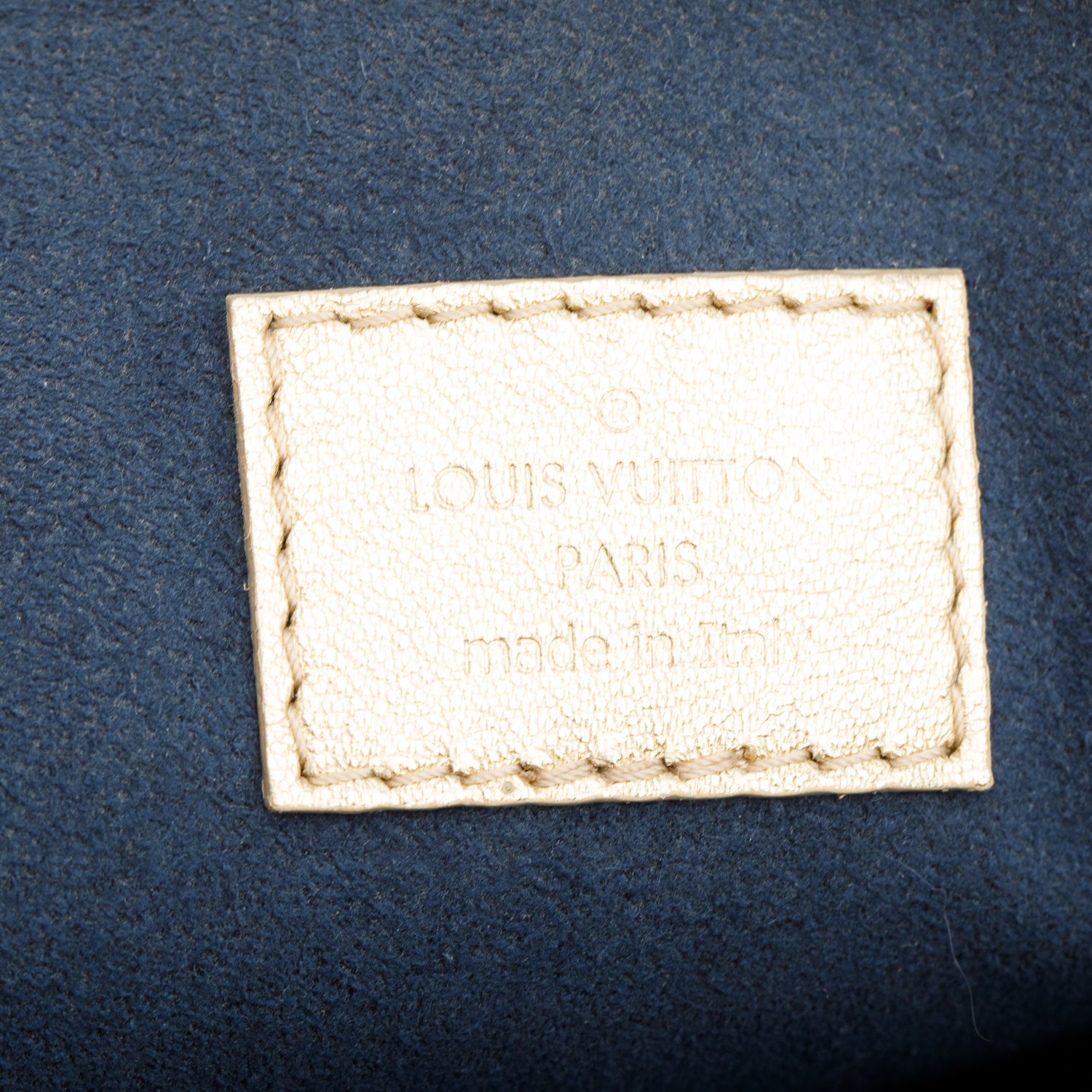 Louis Vuitton Gold Monogram Embossed Lambskin Leather Coussin PM w/ Straps