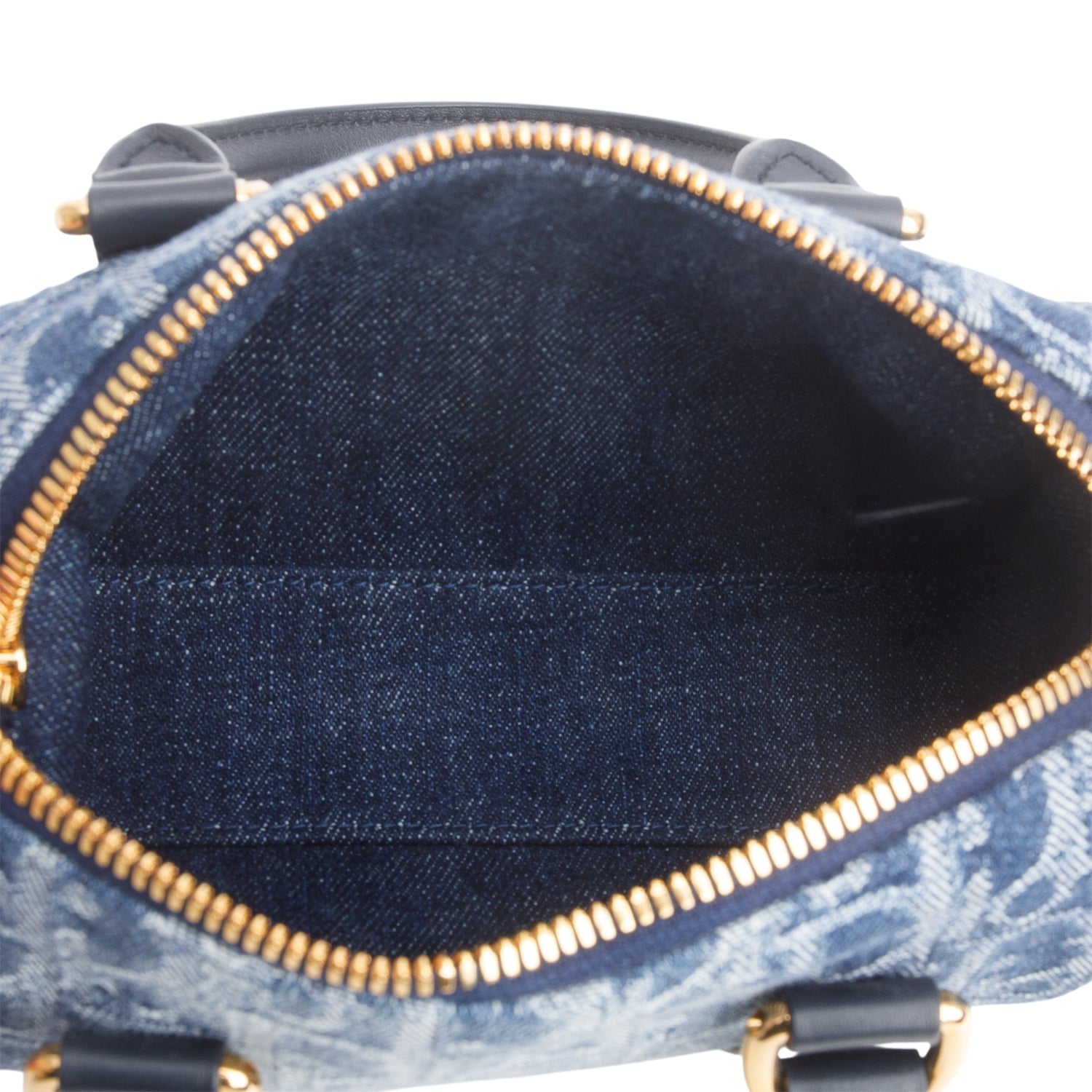 Dior 2024 Blue Oblique Jacquard Groove 17 Nano Bag w/ Strap