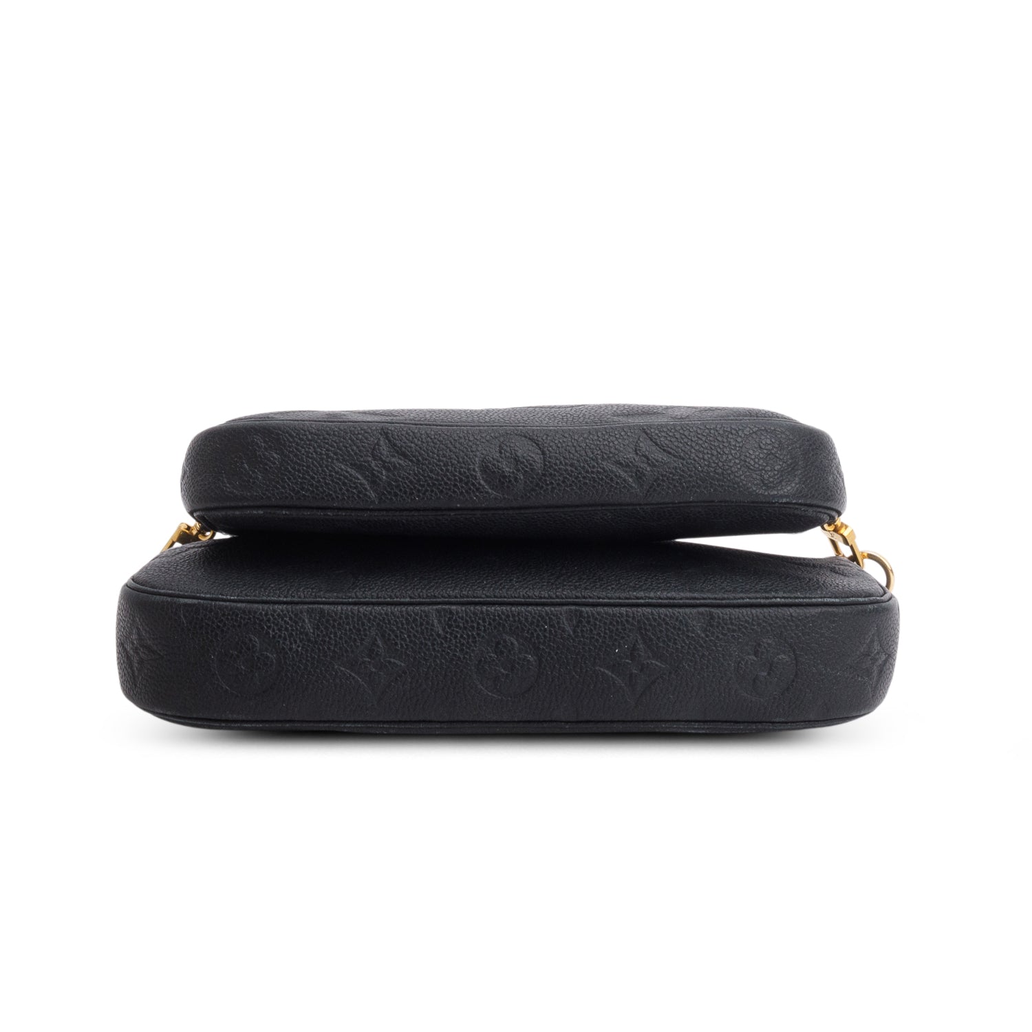 Louis Vuitton Black Empreinte Monogram Giant Multi Pochette Accessories w/ Straps & Box
