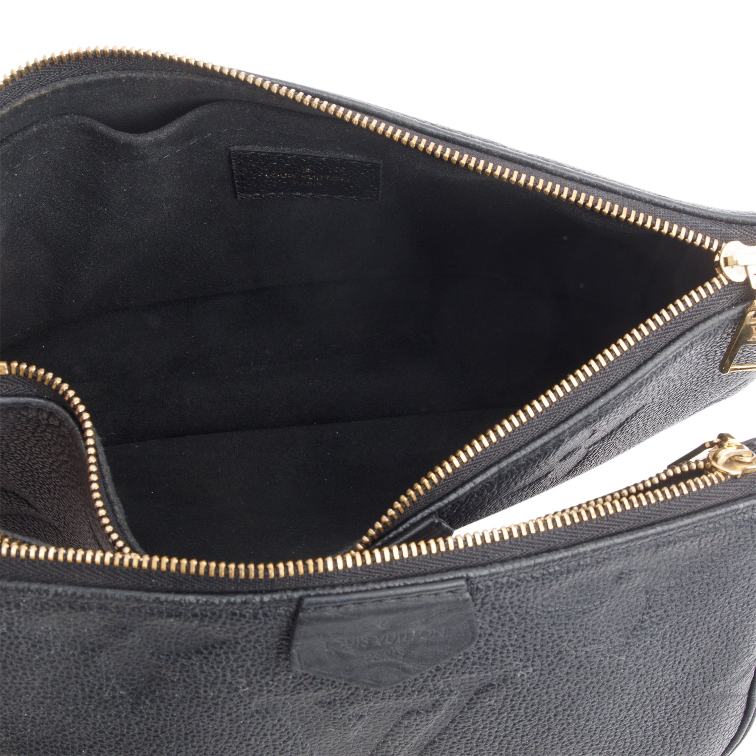 Louis Vuitton Black Empreinte Monogram Giant Multi Pochette Accessories w/ Straps & Box