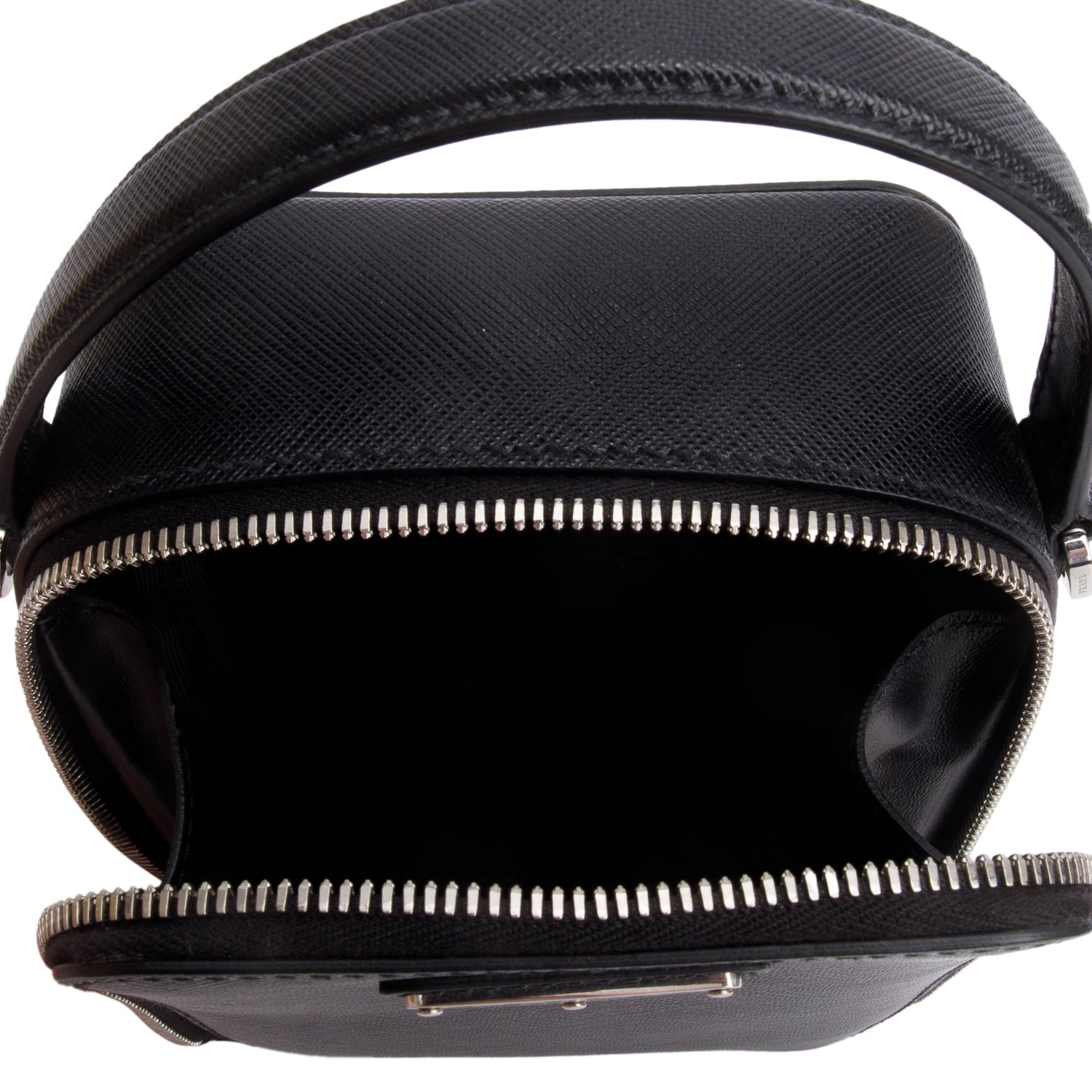 Prada Black Saffiano Leather Travel Brique Crossbody Bag w/ Strap