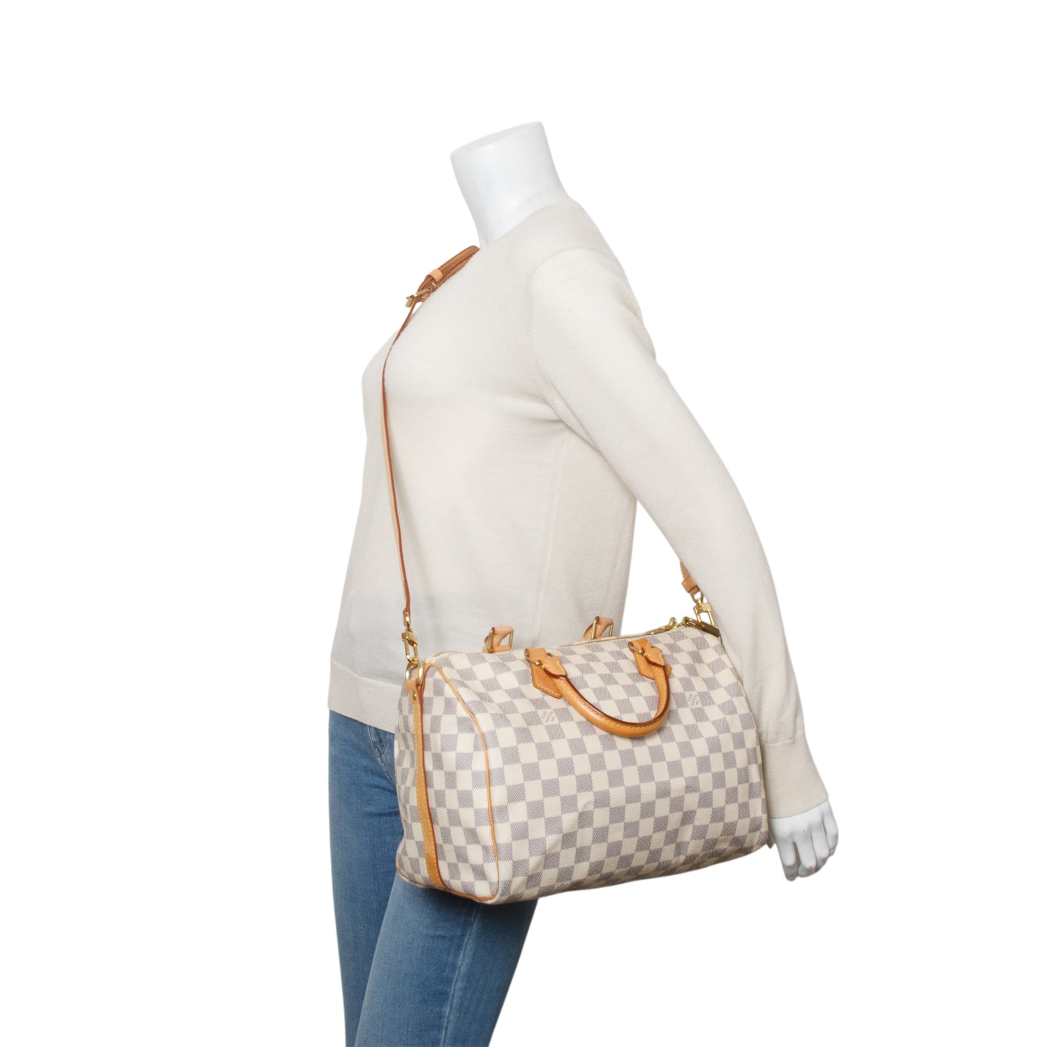 Louis Vuitton Damier Azur Speedy Bandouliere 30 w/ Strap