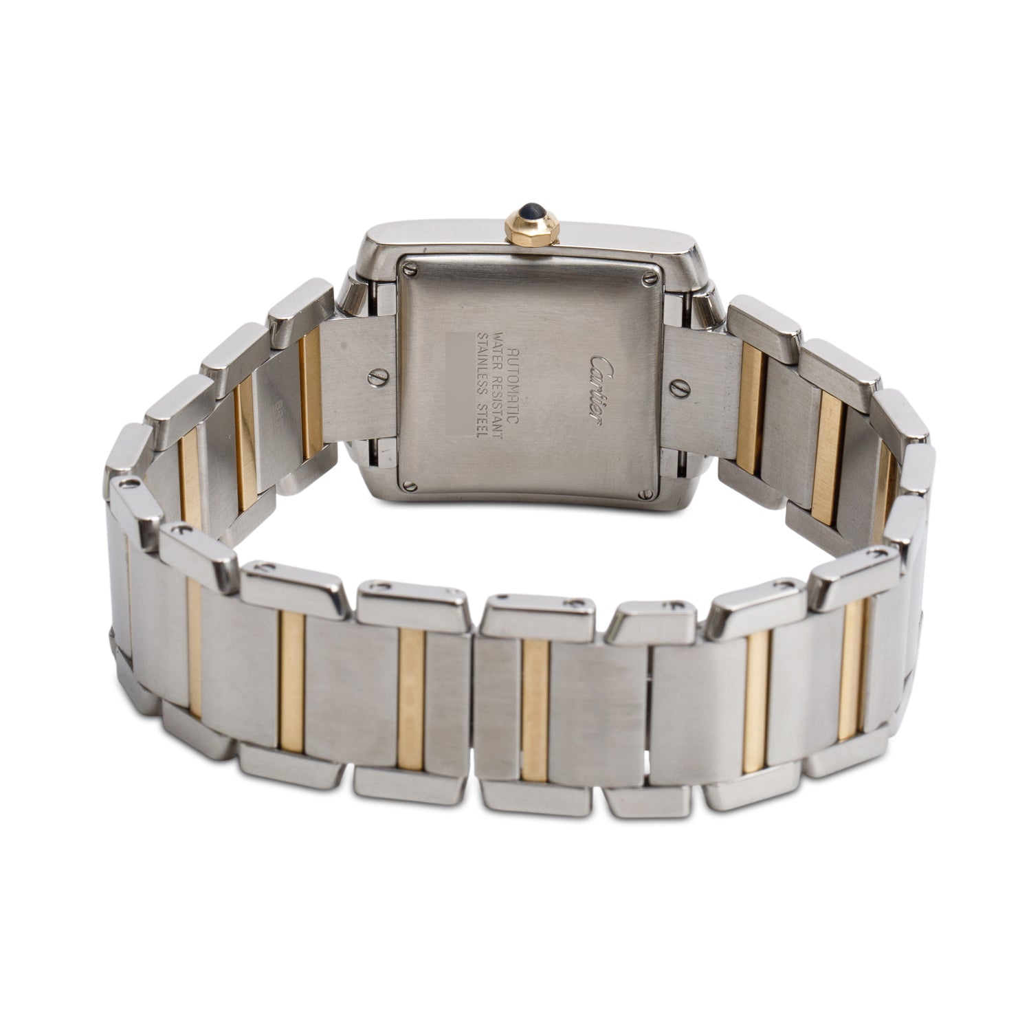 Cartier Stainless Steel & 18k Yellow Gold Tank Francaise Automatic Watch, Large Model 2302 w/ Box & Receipt