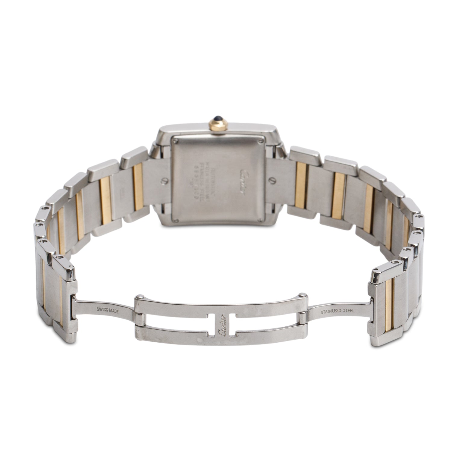Cartier Stainless Steel & 18k Yellow Gold Tank Francaise Automatic Watch, Large Model 2302 w/ Box & Receipt