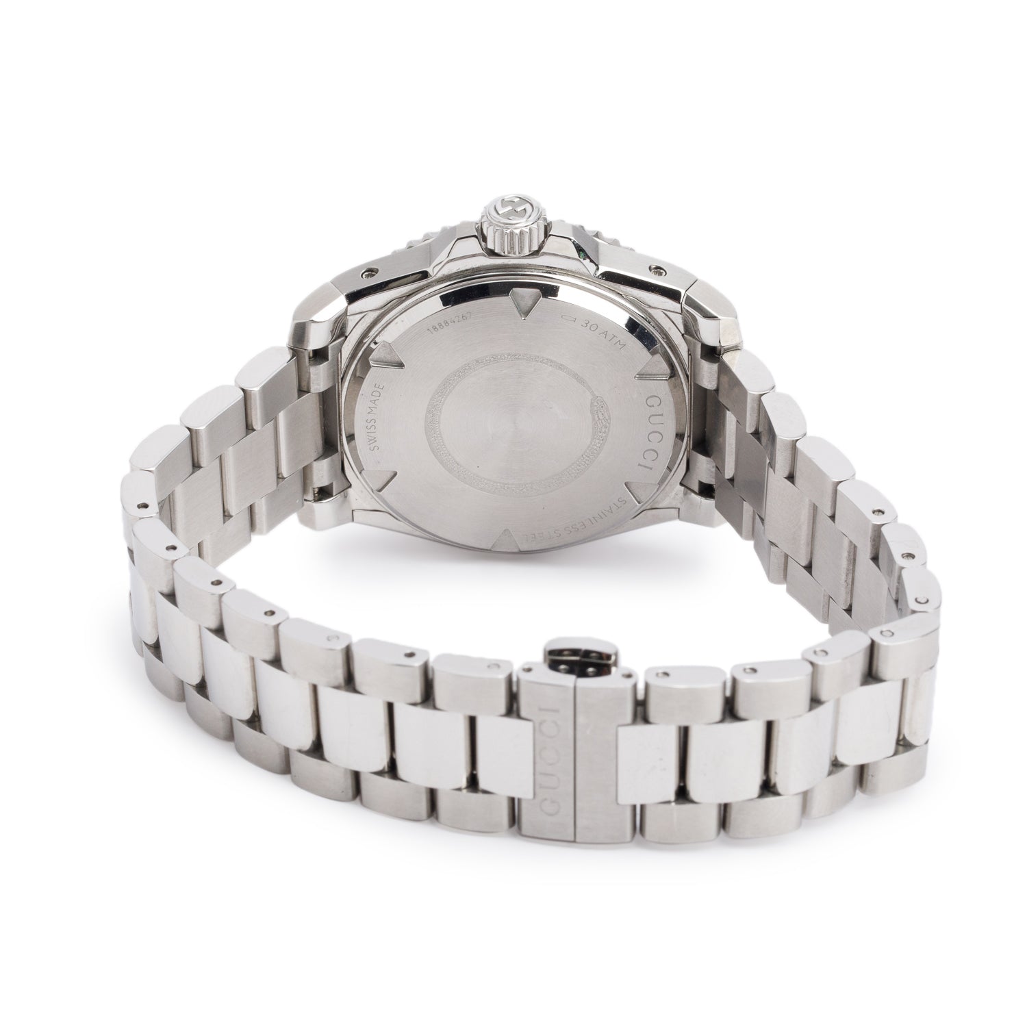 Gucci Stainless Steel Dive Bracelet 40 MM Automatic Watch Black Dial w/ Box YA136353