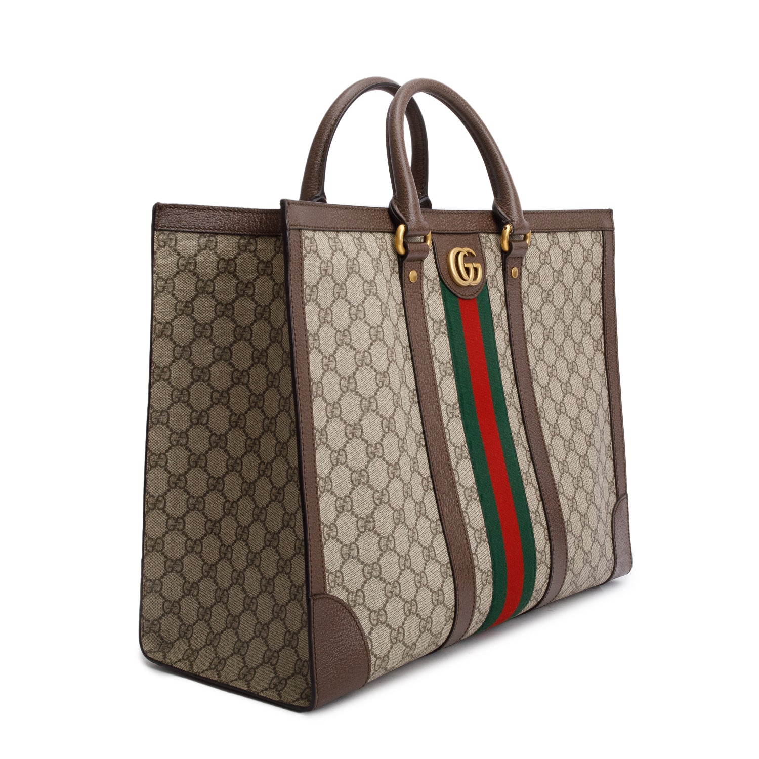 Gucci GG Supreme Monogram Web Ophidia Large Tote w/ Strap