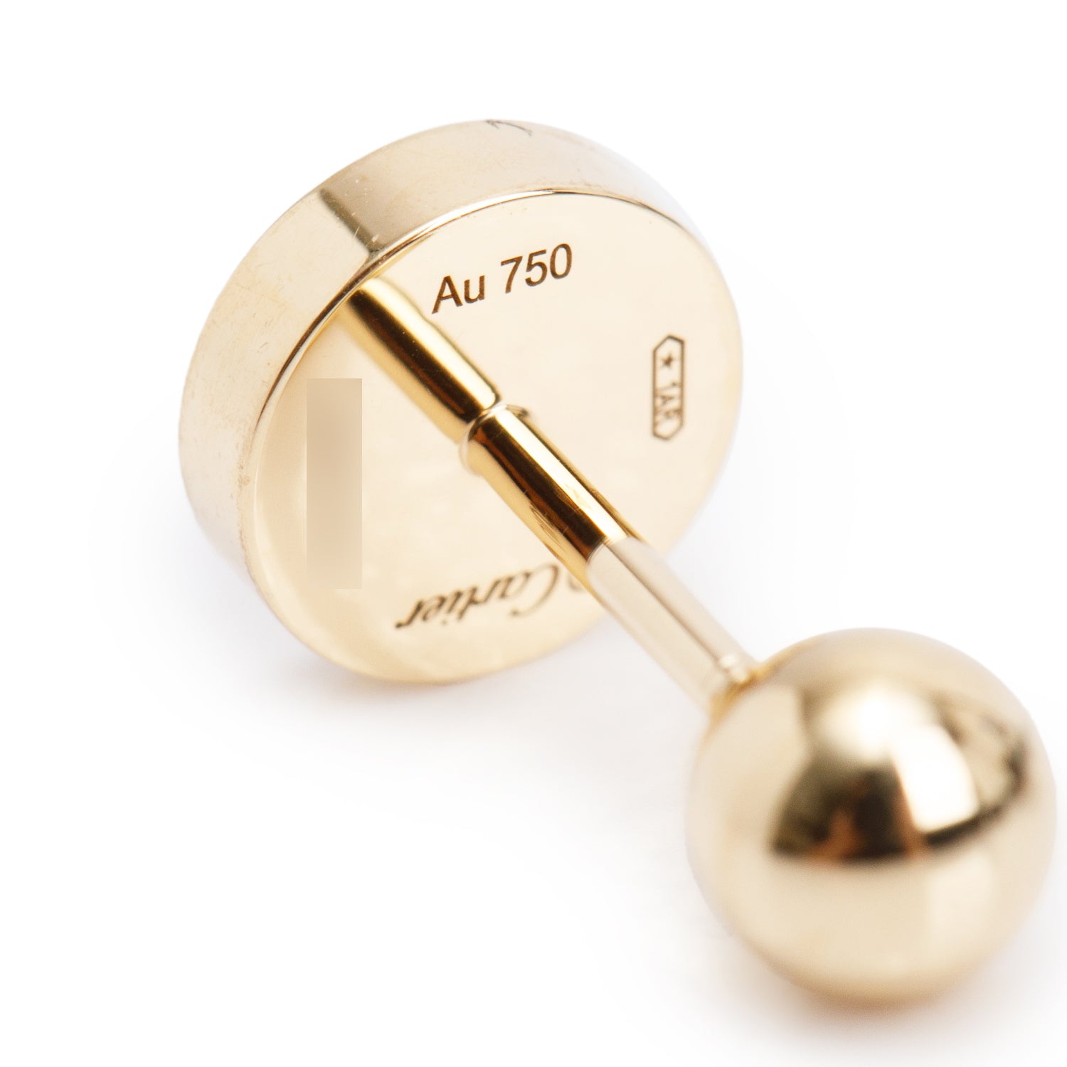 Cartier 2023 18k Yellow Gold 7.2 MM Single Love Stud Earring w/ Box & Certificate