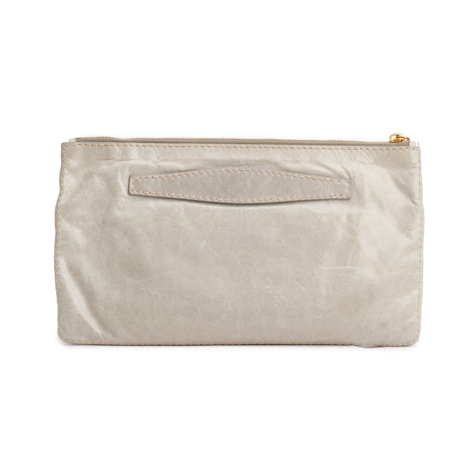 Prada Green Vitello Shine Pochette Clutch